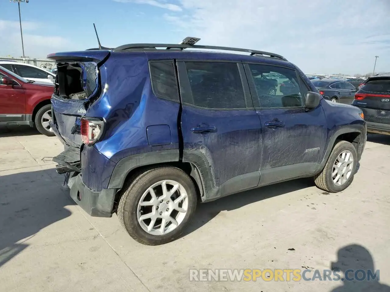 3 Photograph of a damaged car ZACNJBAB5LPL71083 JEEP RENEGADE 2020