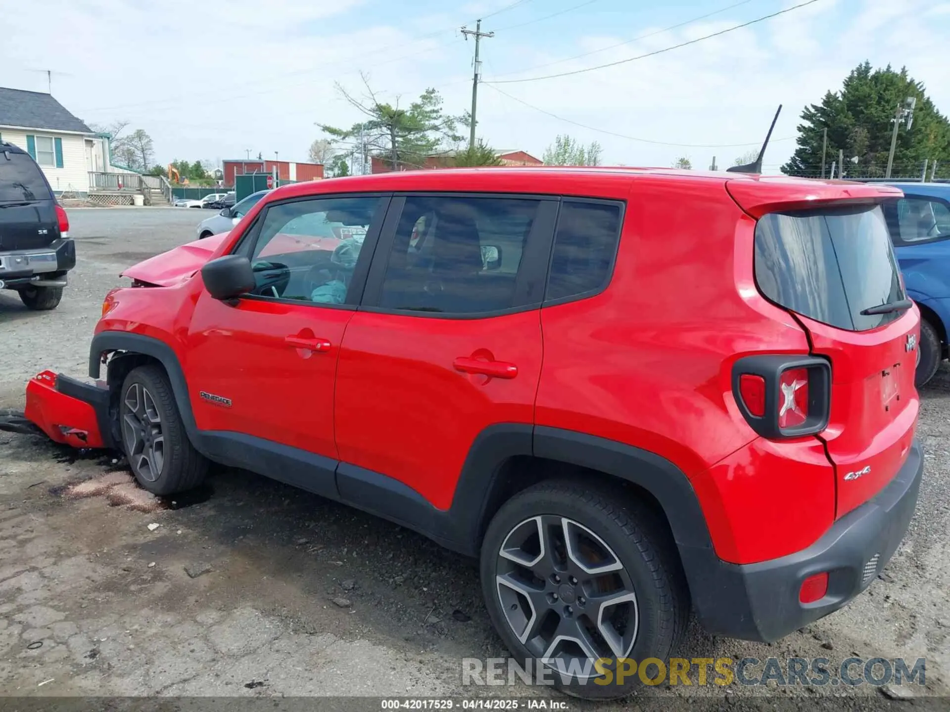 3 Photograph of a damaged car ZACNJBAB7LPL75071 JEEP RENEGADE 2020