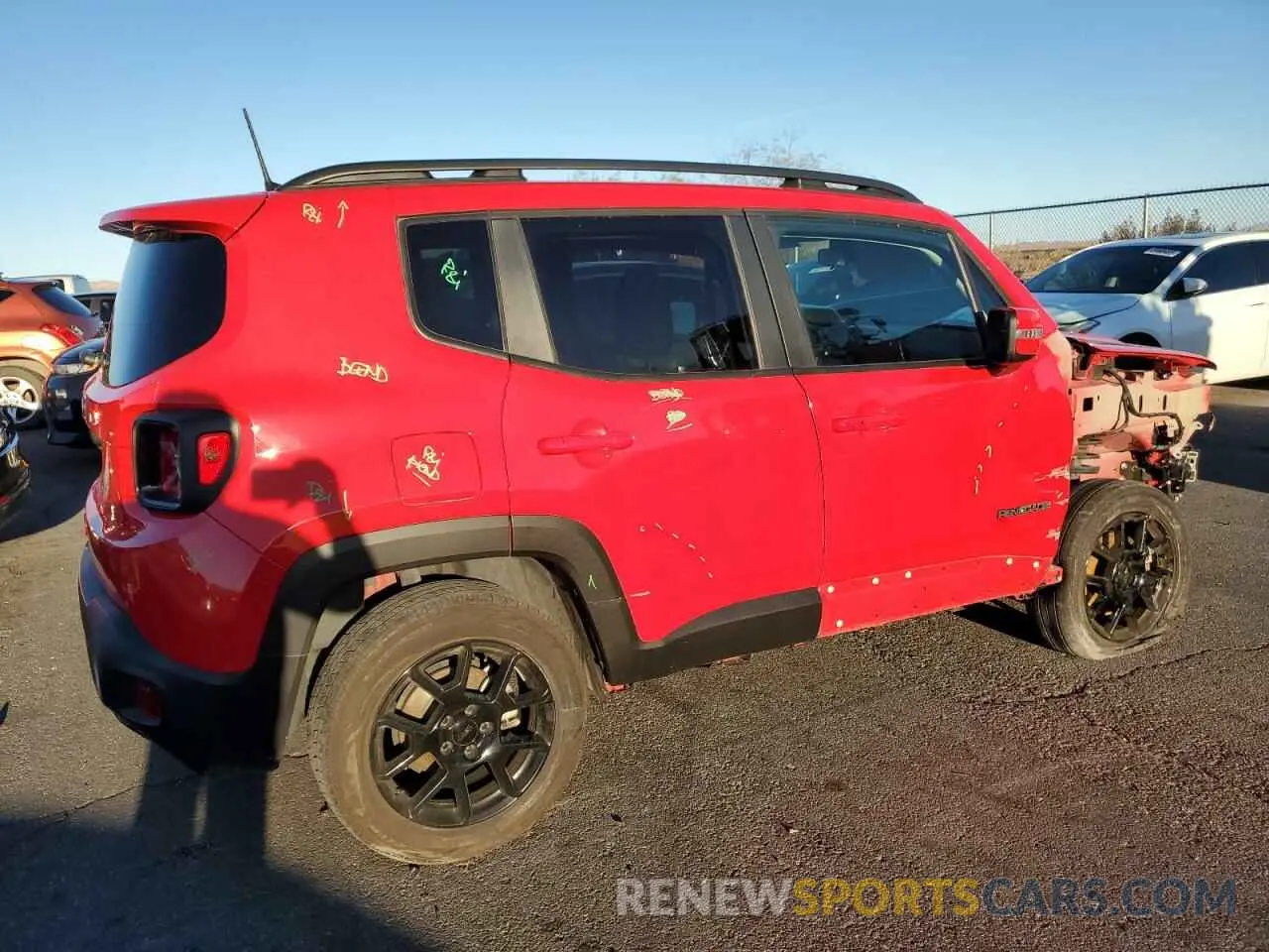 3 Photograph of a damaged car ZACNJBBB0LPL74519 JEEP RENEGADE 2020
