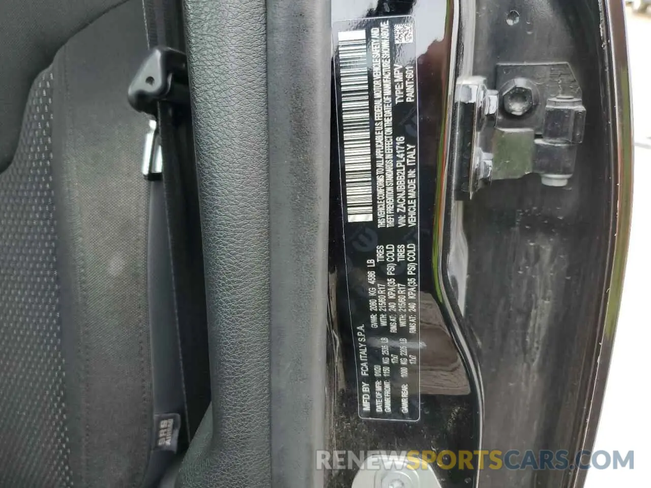 14 Photograph of a damaged car ZACNJBBB2LPL41716 JEEP RENEGADE 2020