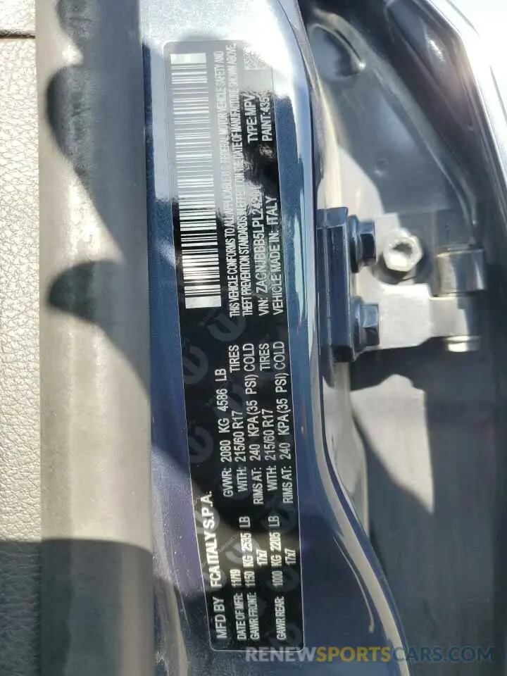 13 Photograph of a damaged car ZACNJBBB5LPL24201 JEEP RENEGADE 2020