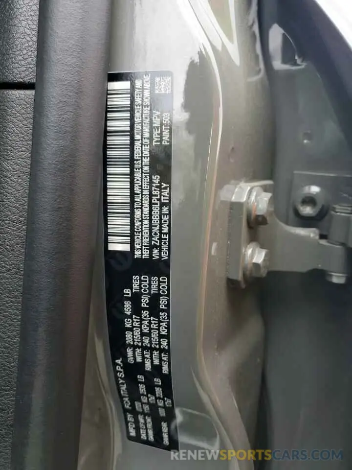16 Photograph of a damaged car ZACNJBBB6LPL87145 JEEP RENEGADE 2020