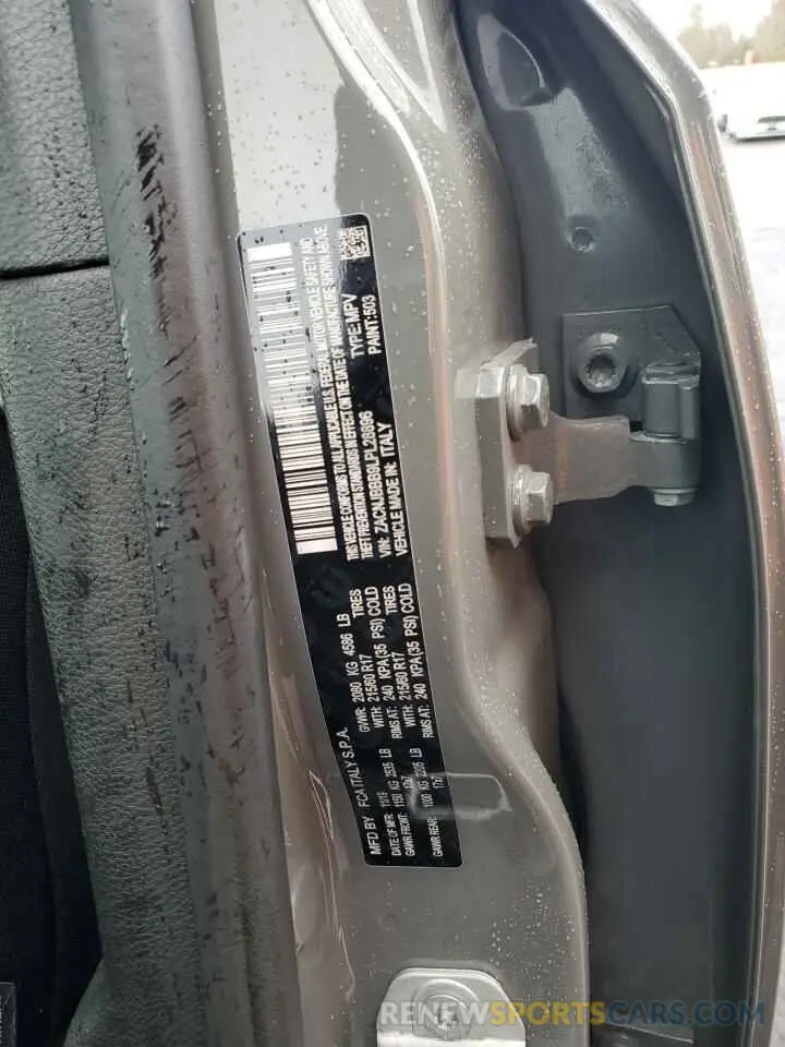 13 Photograph of a damaged car ZACNJBBB9LPL28896 JEEP RENEGADE 2020
