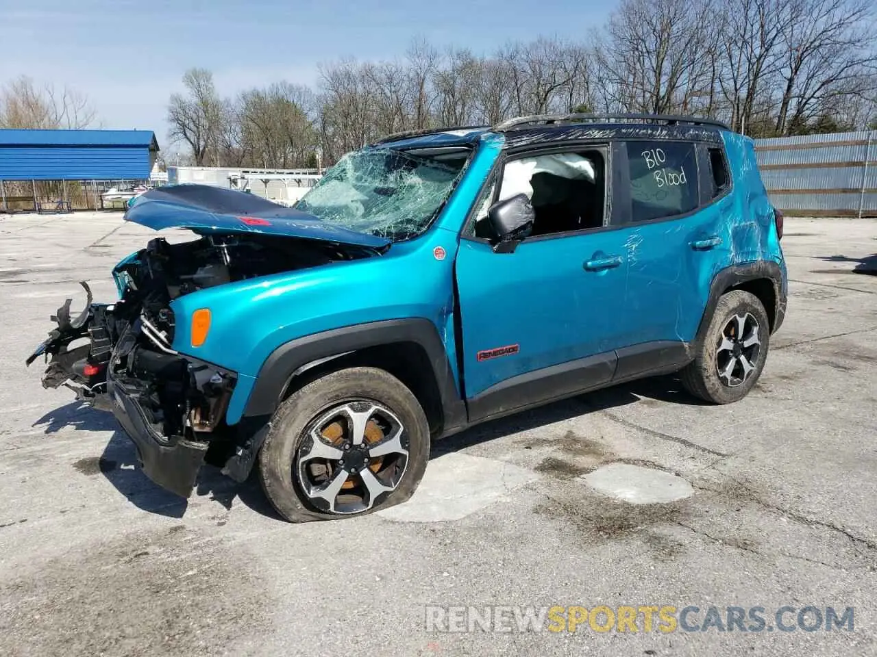 1 Photograph of a damaged car ZACNJBC11LPL33970 JEEP RENEGADE 2020