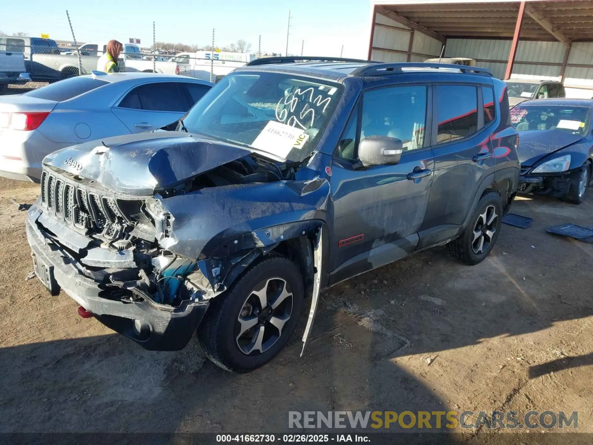 2 Photograph of a damaged car ZACNJBC17LPL78475 JEEP RENEGADE 2020