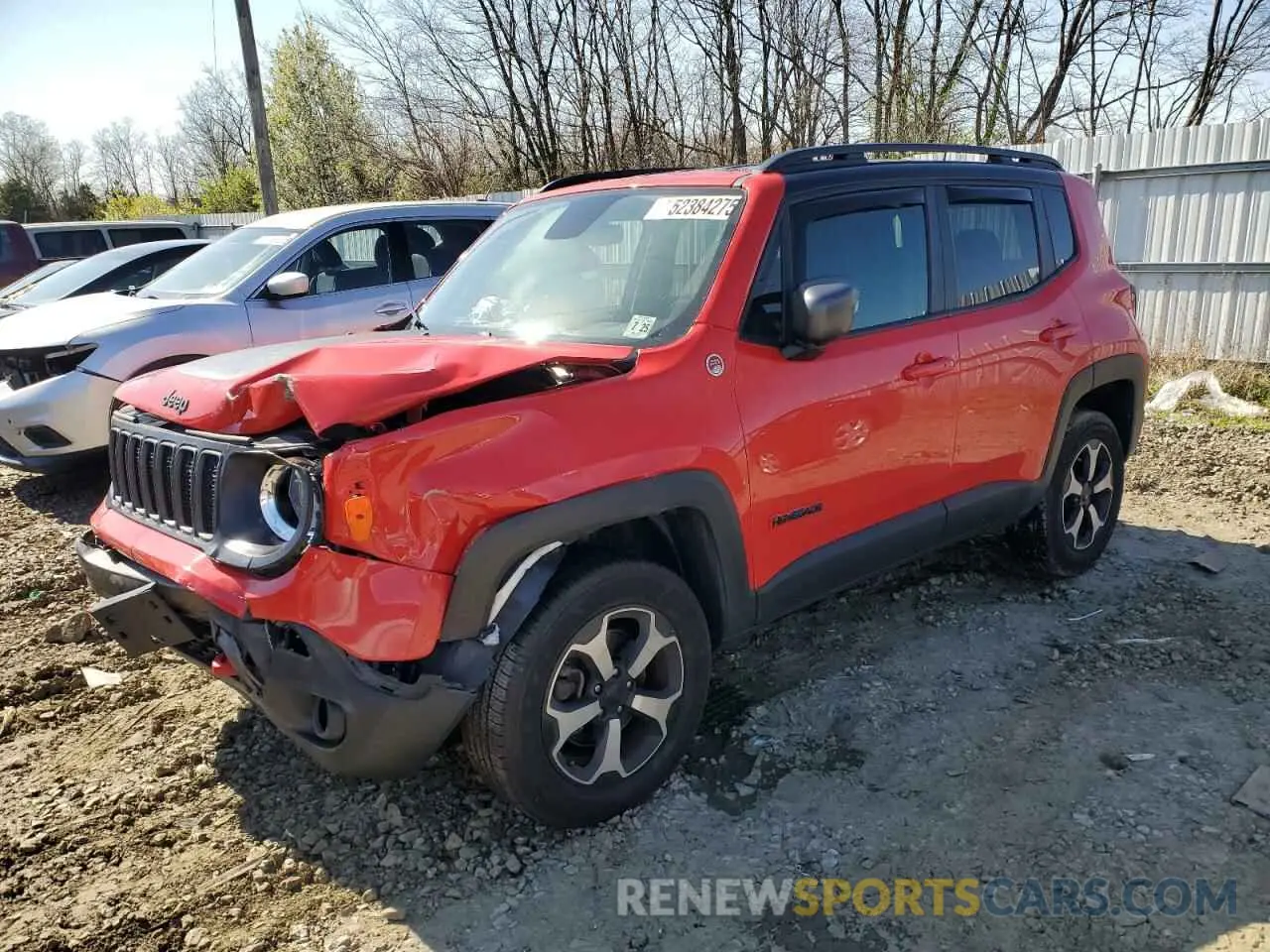 1 Photograph of a damaged car ZACNJBC18LPL14512 JEEP RENEGADE 2020