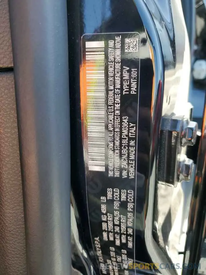 13 Photograph of a damaged car ZACNJBC18LPM03643 JEEP RENEGADE 2020