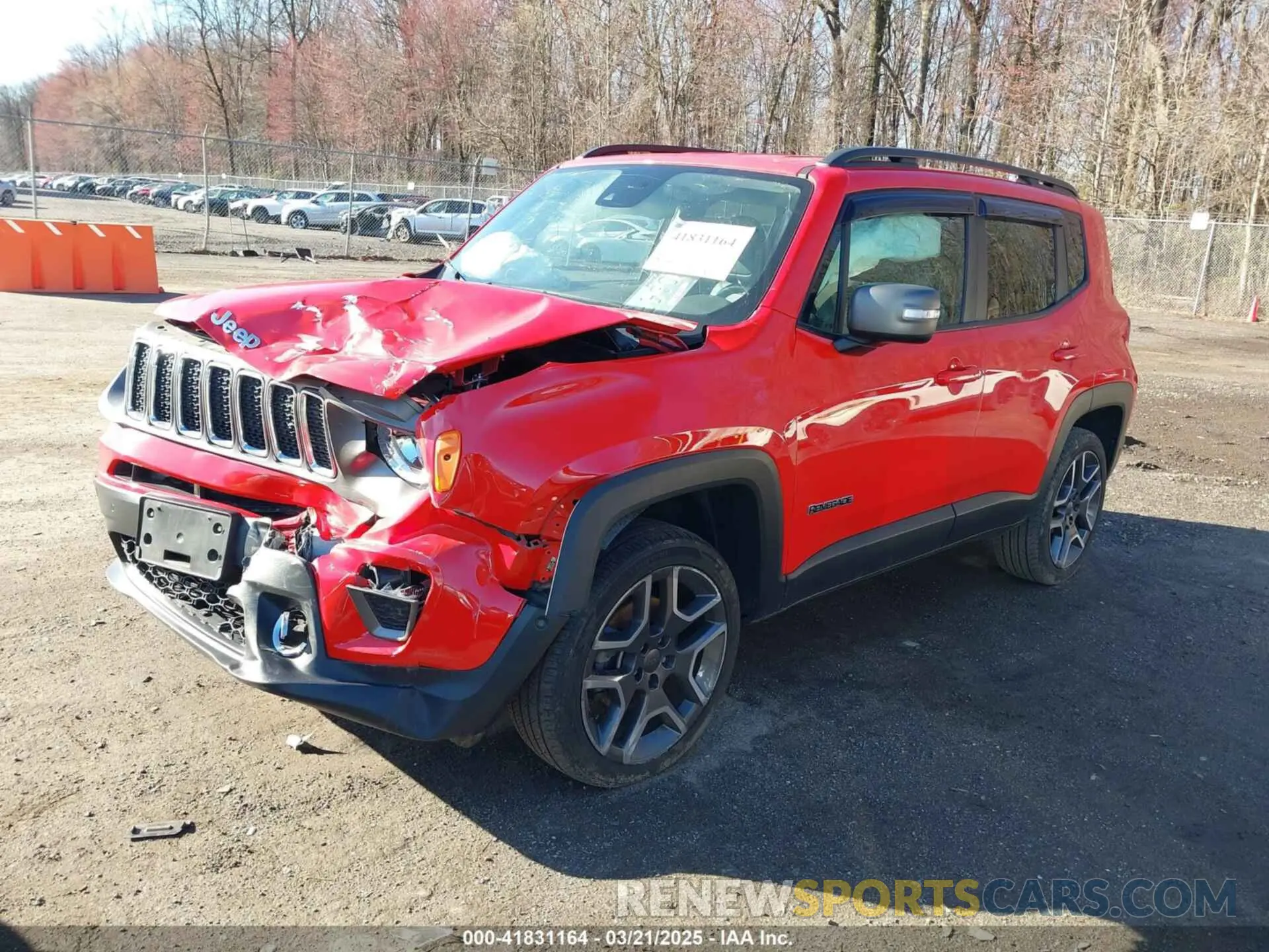 2 Photograph of a damaged car ZACNJBD19LPL79867 JEEP RENEGADE 2020