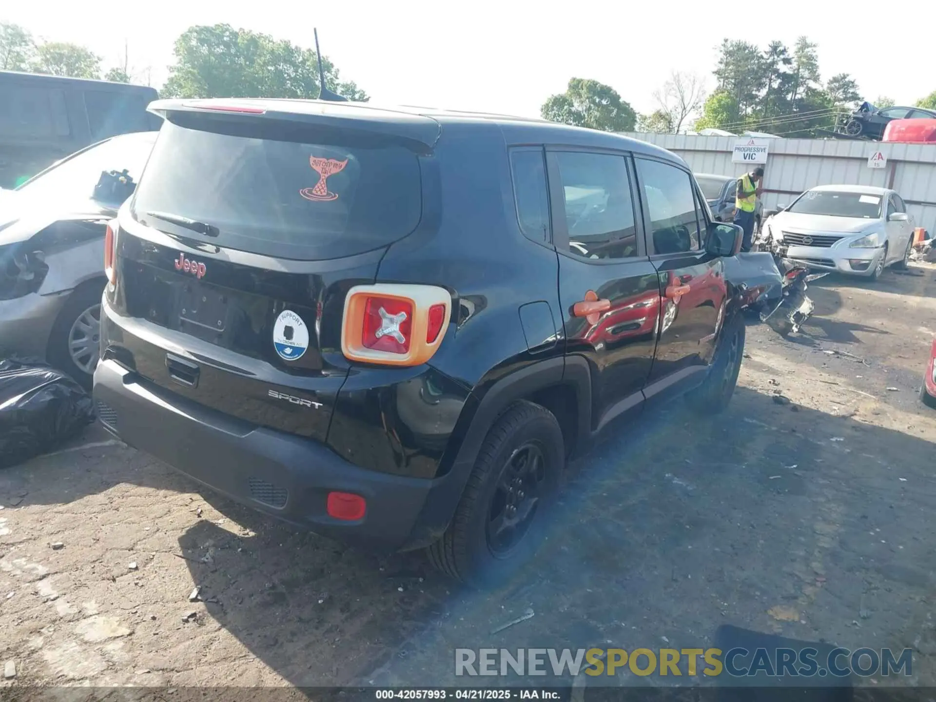4 Photograph of a damaged car ZACNJCAB0MPM36798 JEEP RENEGADE 2021