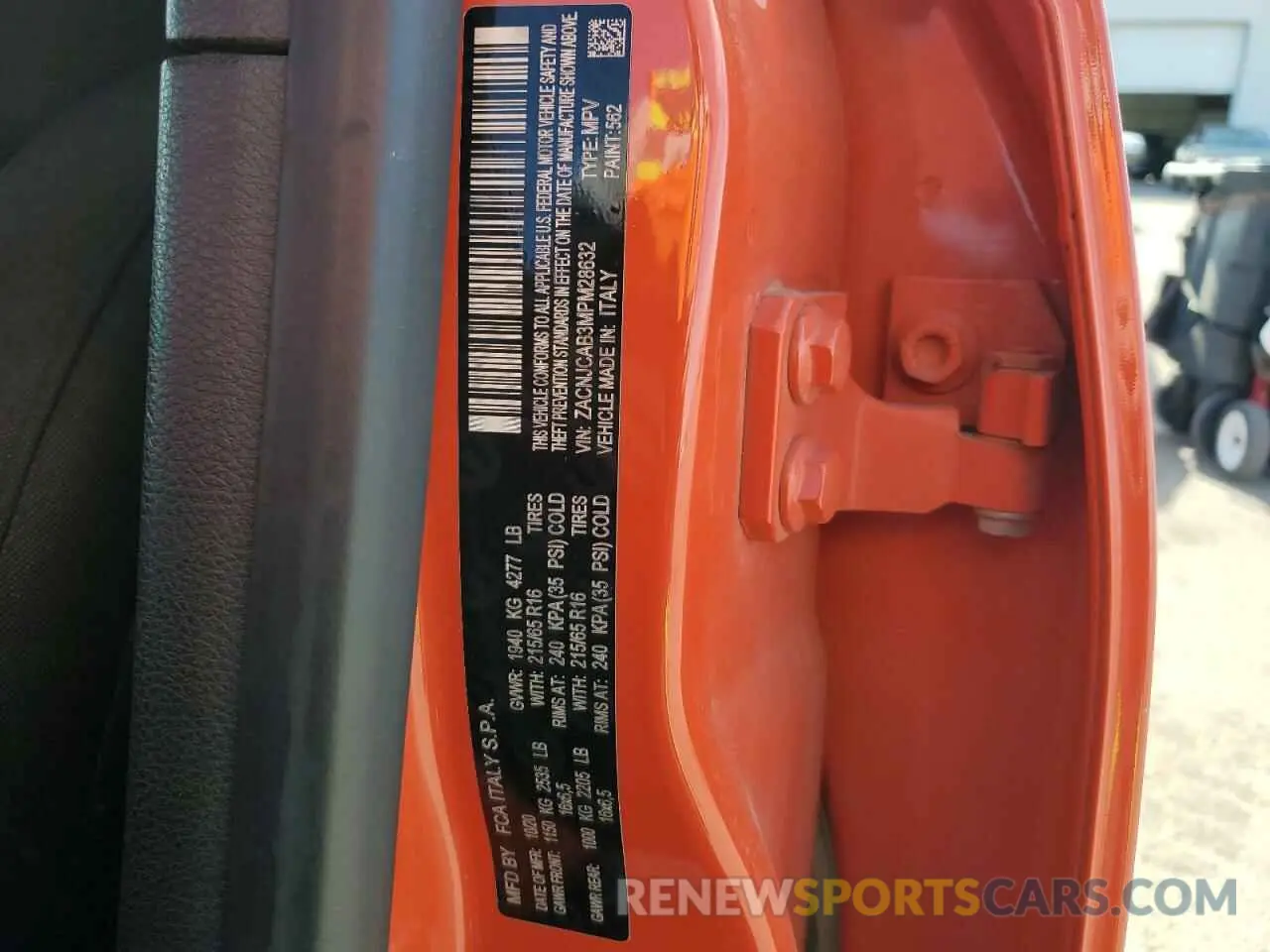 13 Photograph of a damaged car ZACNJCAB3MPM28632 JEEP RENEGADE 2021