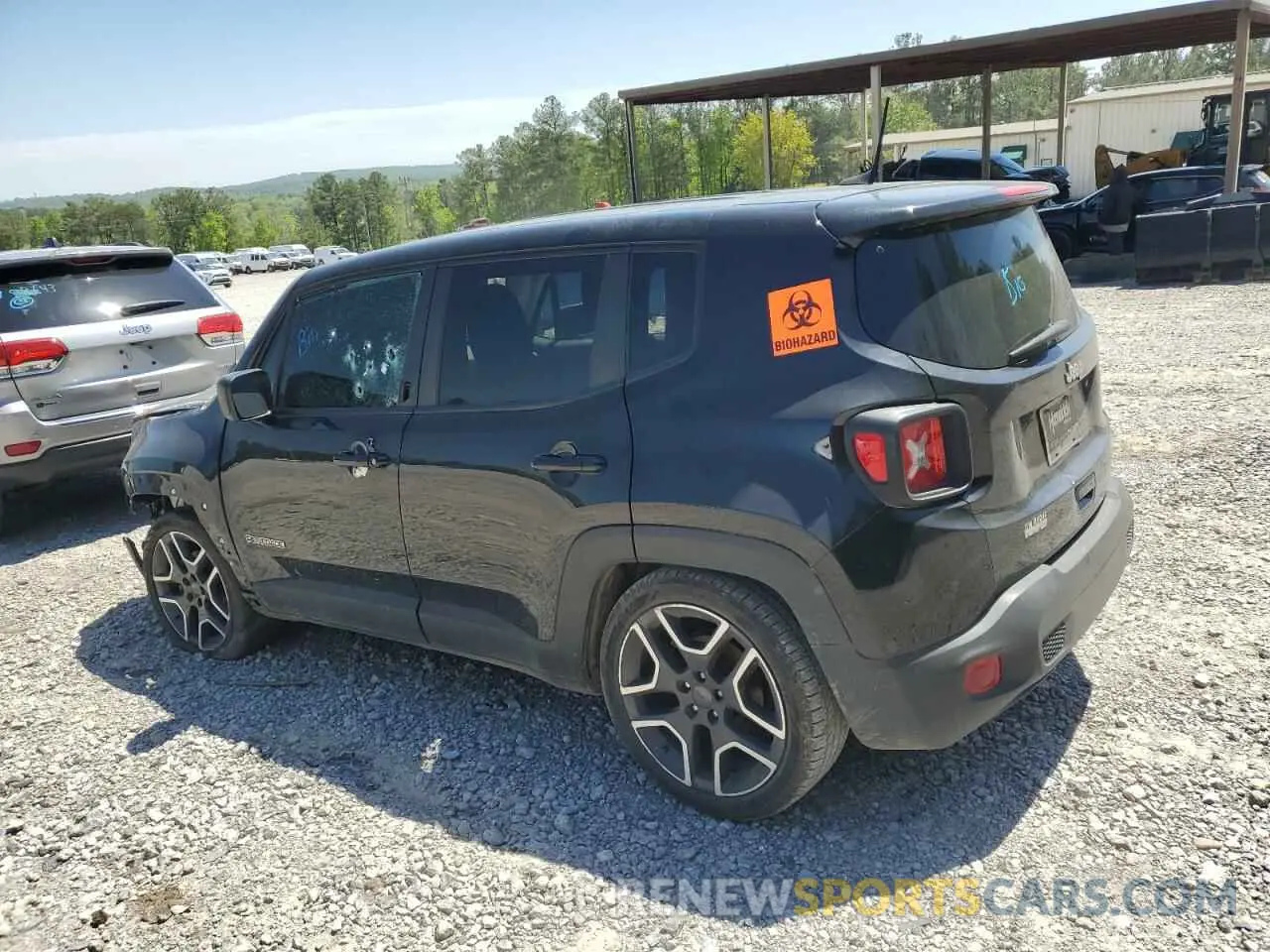 2 Photograph of a damaged car ZACNJCAB3MPM35872 JEEP RENEGADE 2021