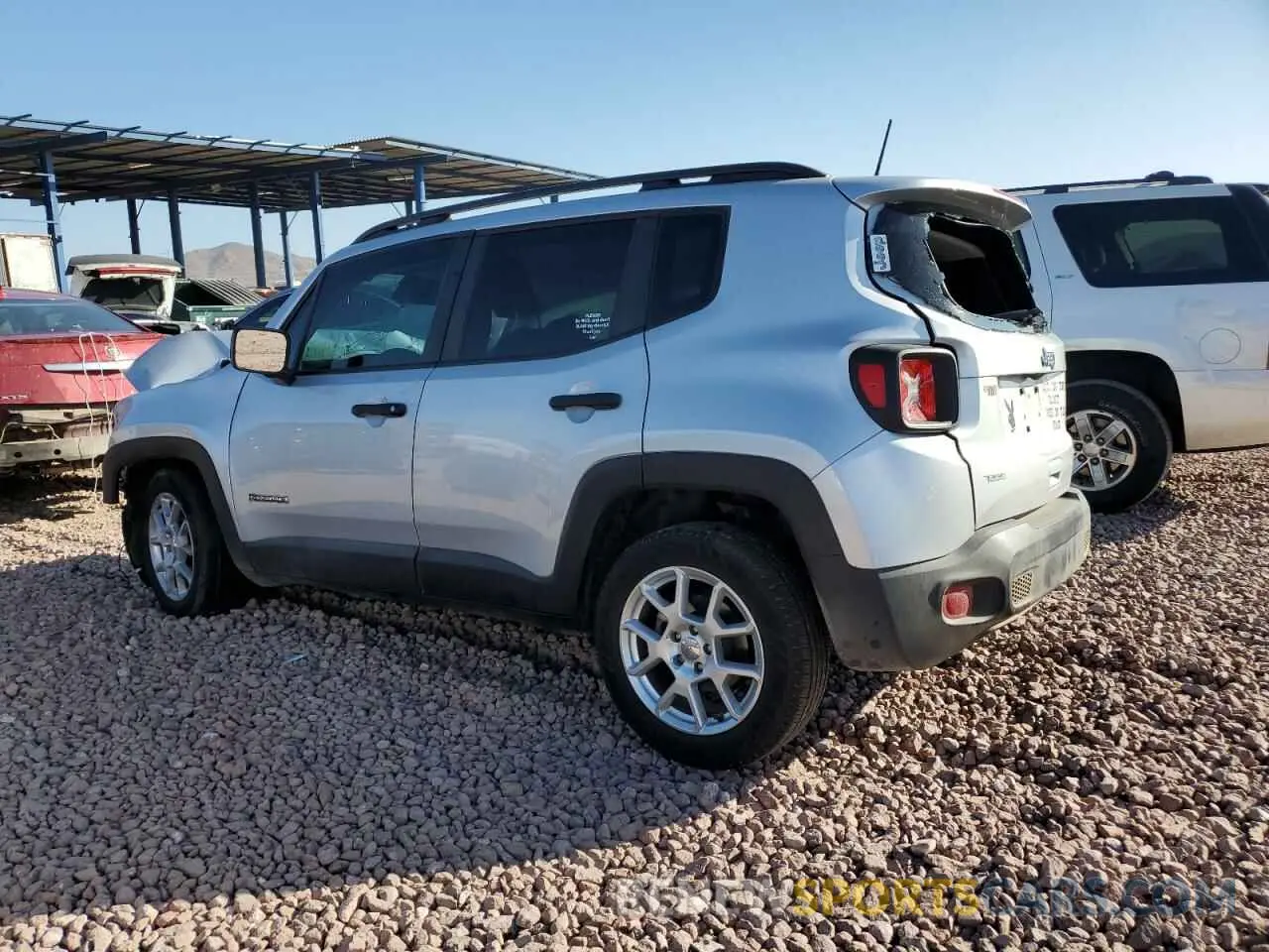 2 Photograph of a damaged car ZACNJCAB5MPM24663 JEEP RENEGADE 2021