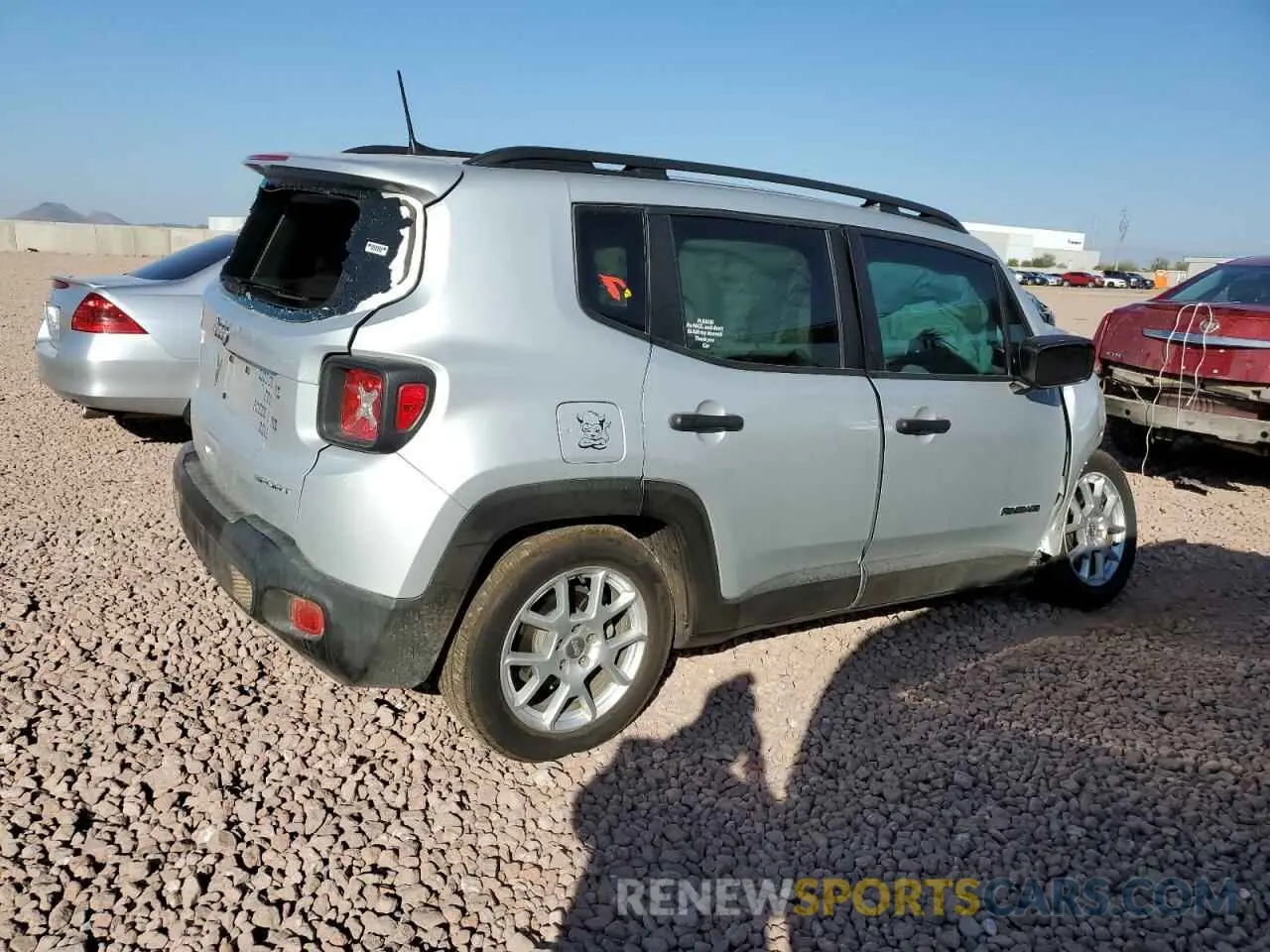 3 Photograph of a damaged car ZACNJCAB5MPM24663 JEEP RENEGADE 2021