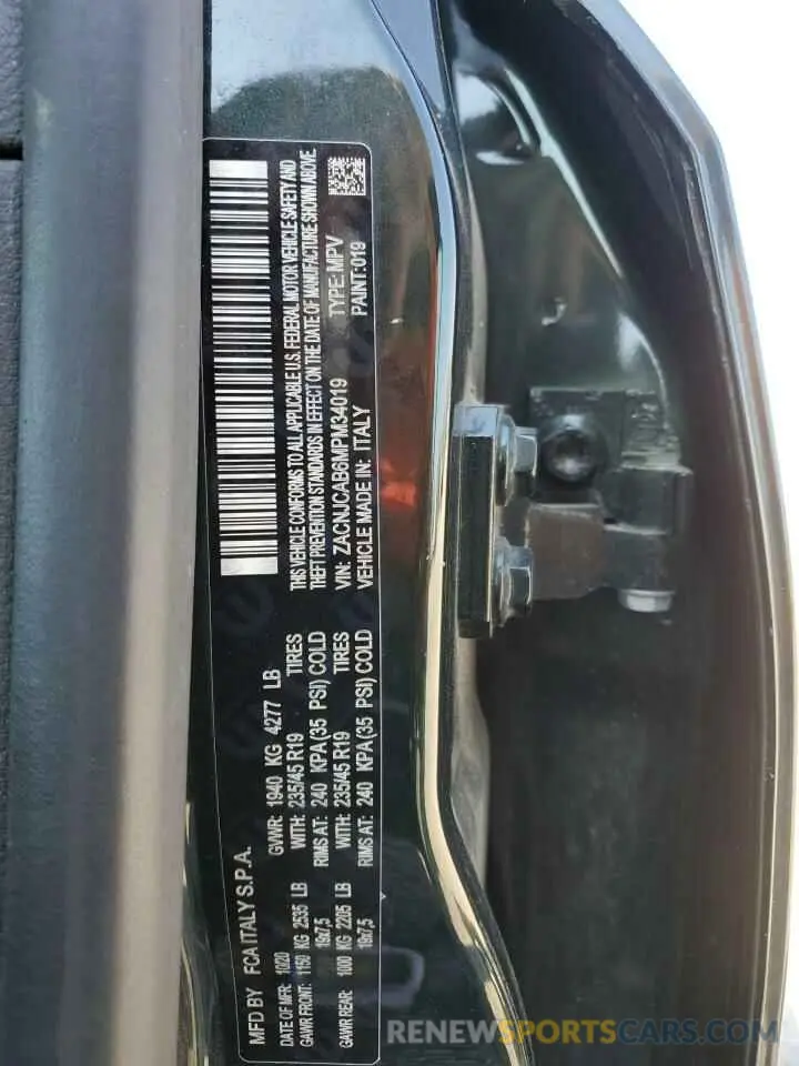 16 Photograph of a damaged car ZACNJCAB6MPM34019 JEEP RENEGADE 2021