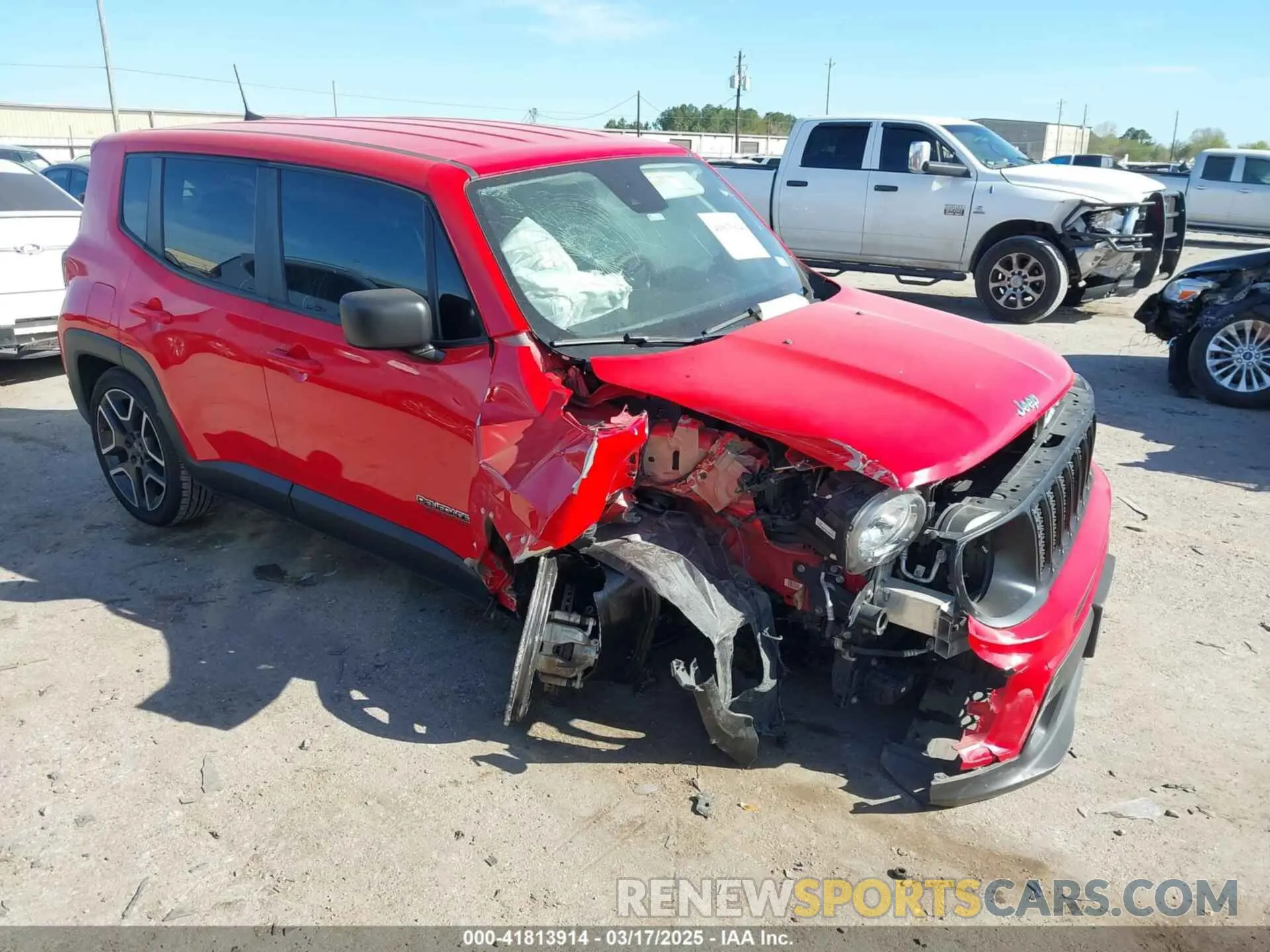 1 Photograph of a damaged car ZACNJCAB8MPM72920 JEEP RENEGADE 2021