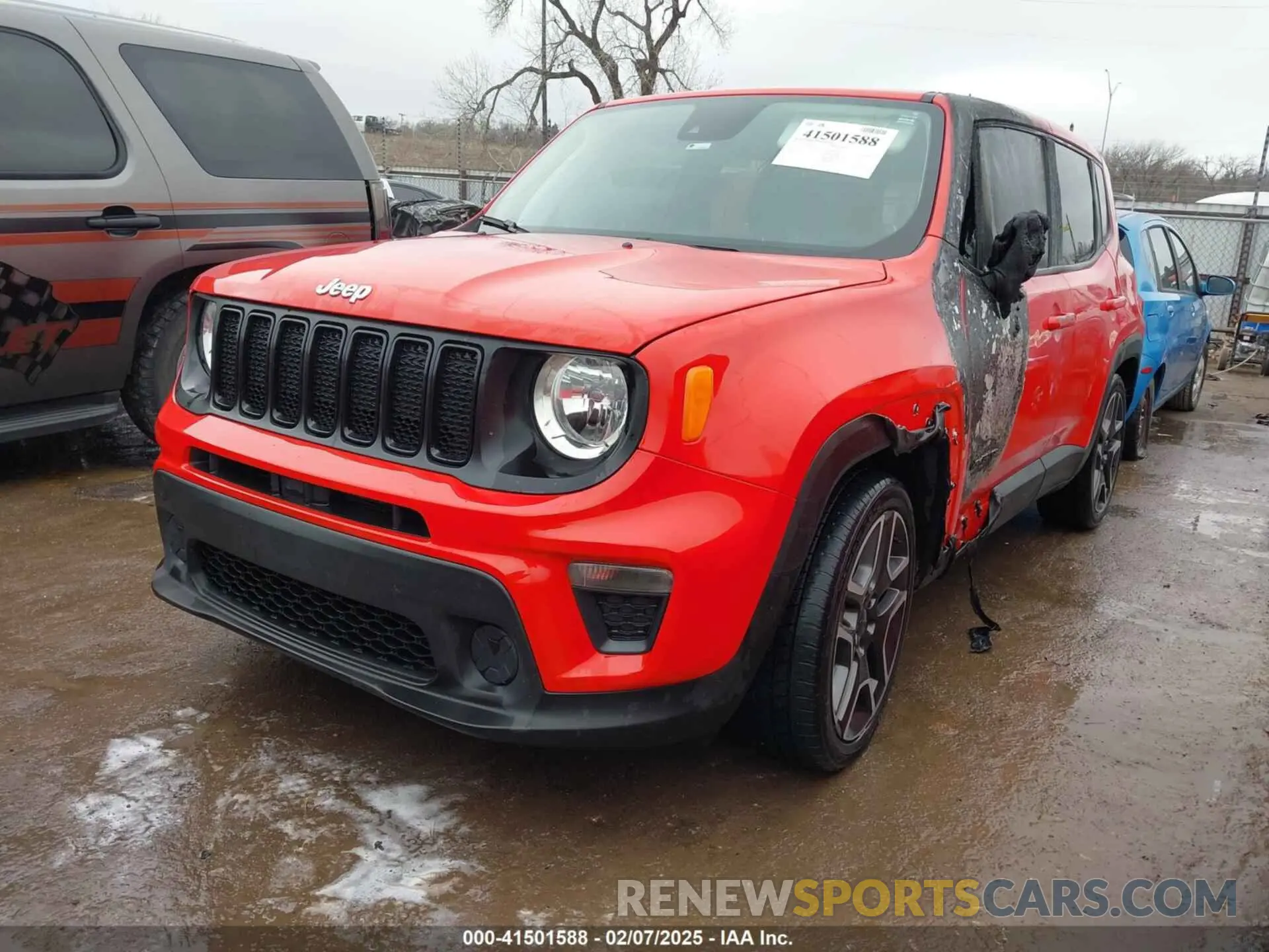 2 Photograph of a damaged car ZACNJCABXMPM43273 JEEP RENEGADE 2021