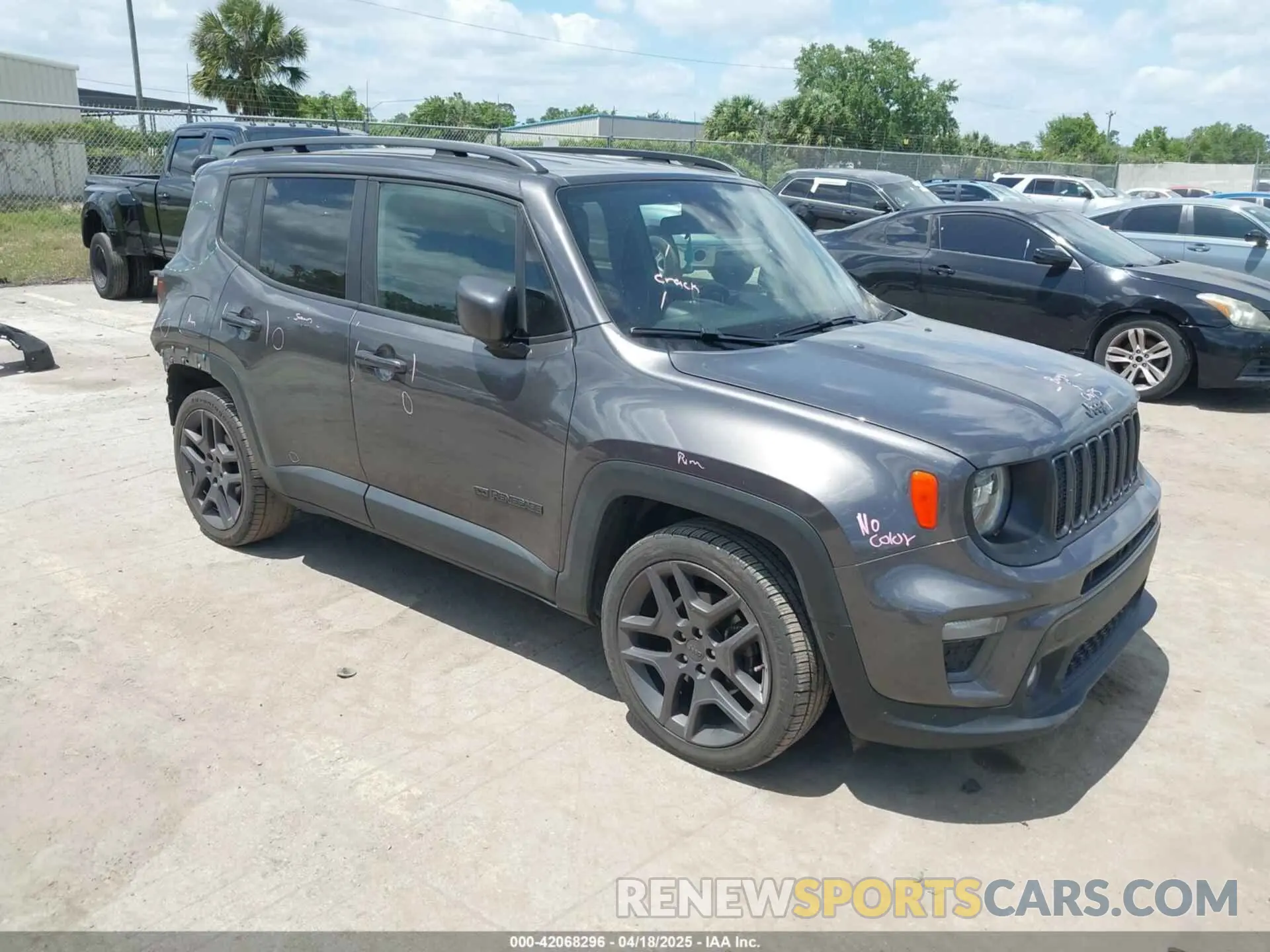 1 Photograph of a damaged car ZACNJCB13MPM31844 JEEP RENEGADE 2021