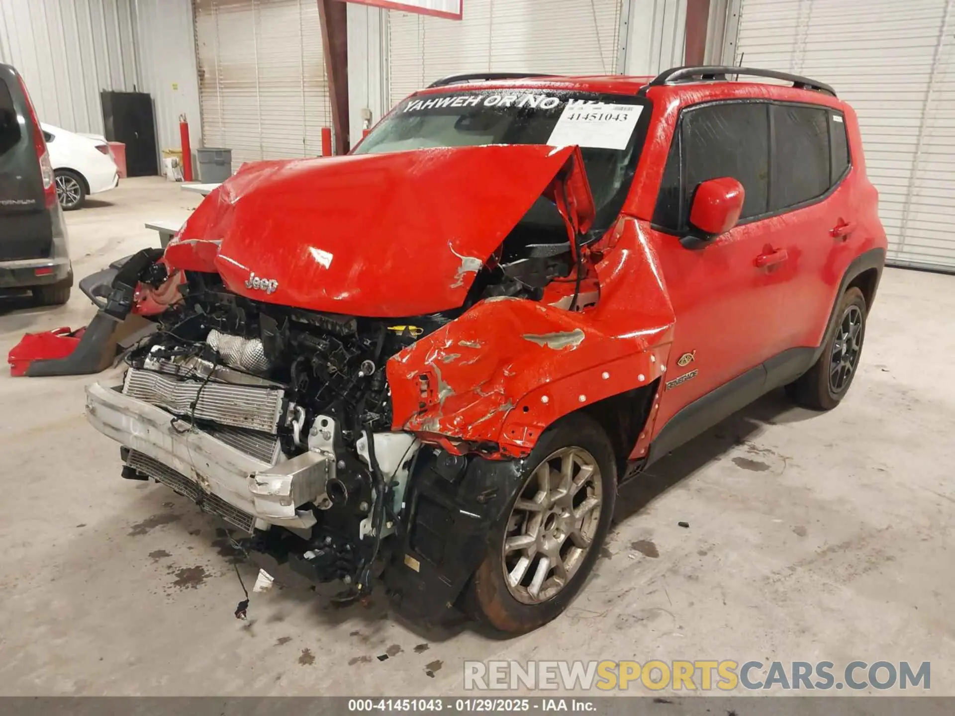 2 Photograph of a damaged car ZACNJCBB0MPM36606 JEEP RENEGADE 2021
