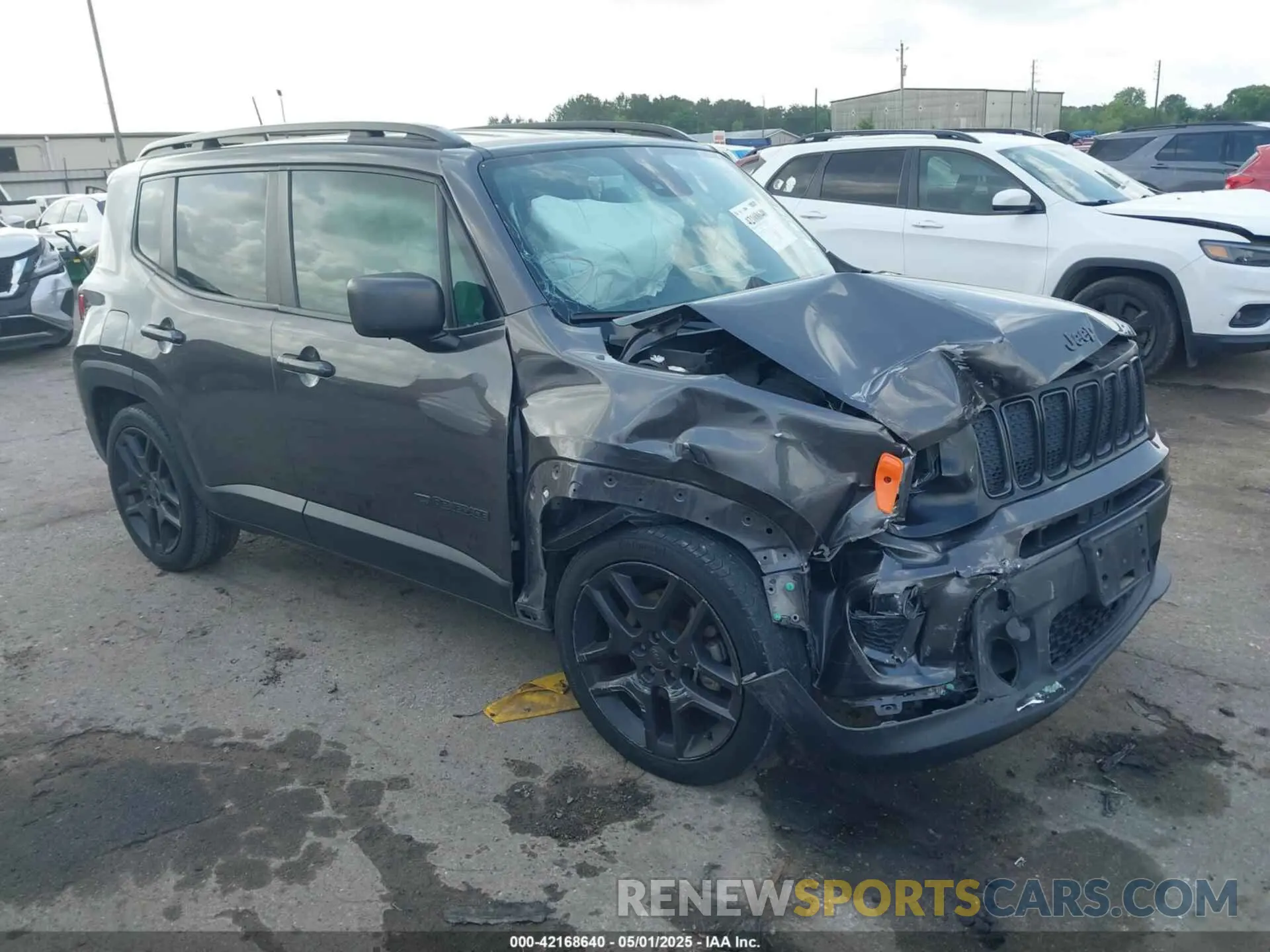 1 Photograph of a damaged car ZACNJCBB0MPM51753 JEEP RENEGADE 2021