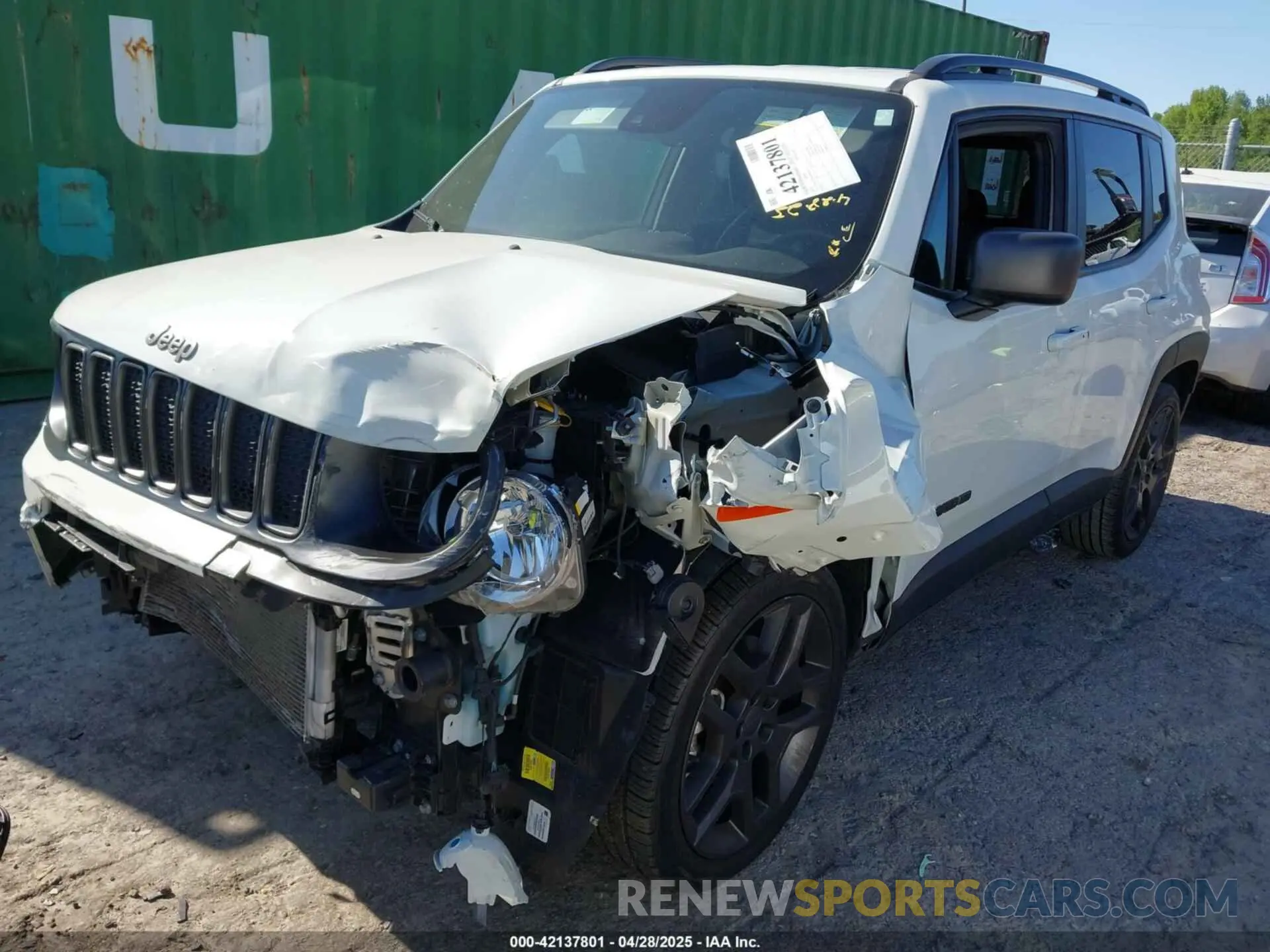 2 Photograph of a damaged car ZACNJCBB0MPM69573 JEEP RENEGADE 2021