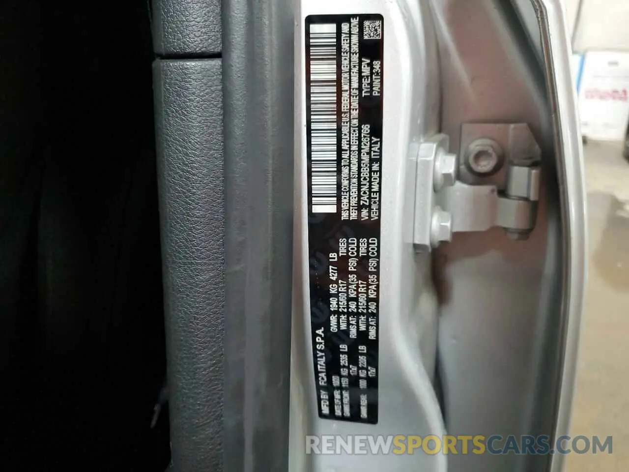 13 Photograph of a damaged car ZACNJCBB5MPM26766 JEEP RENEGADE 2021