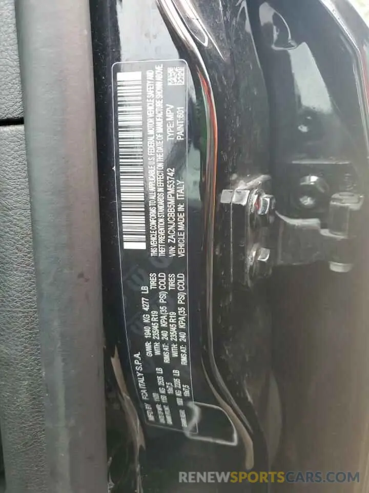 13 Photograph of a damaged car ZACNJCBB5MPM53742 JEEP RENEGADE 2021