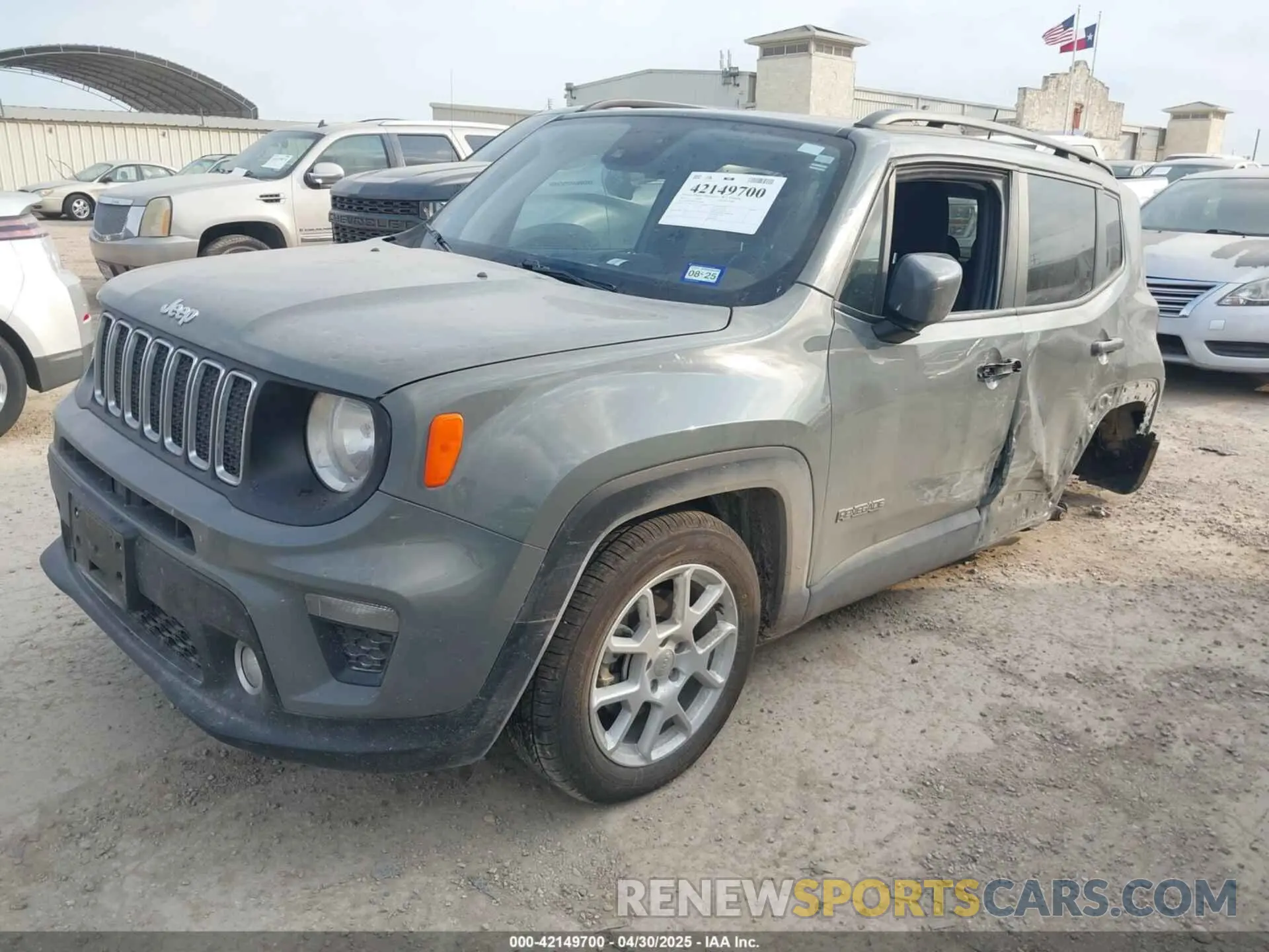 2 Photograph of a damaged car ZACNJCBB7MPN27999 JEEP RENEGADE 2021