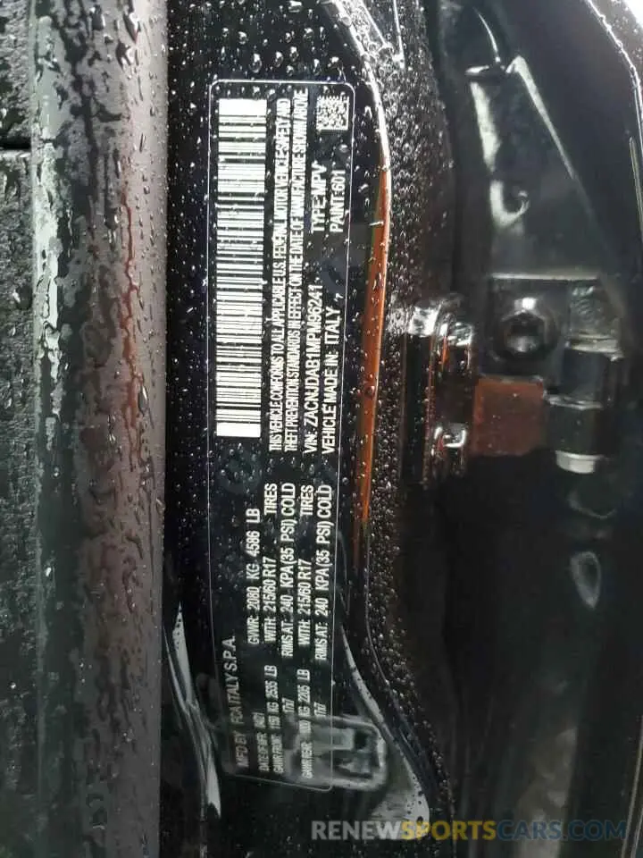 14 Photograph of a damaged car ZACNJDAB1MPM96241 JEEP RENEGADE 2021