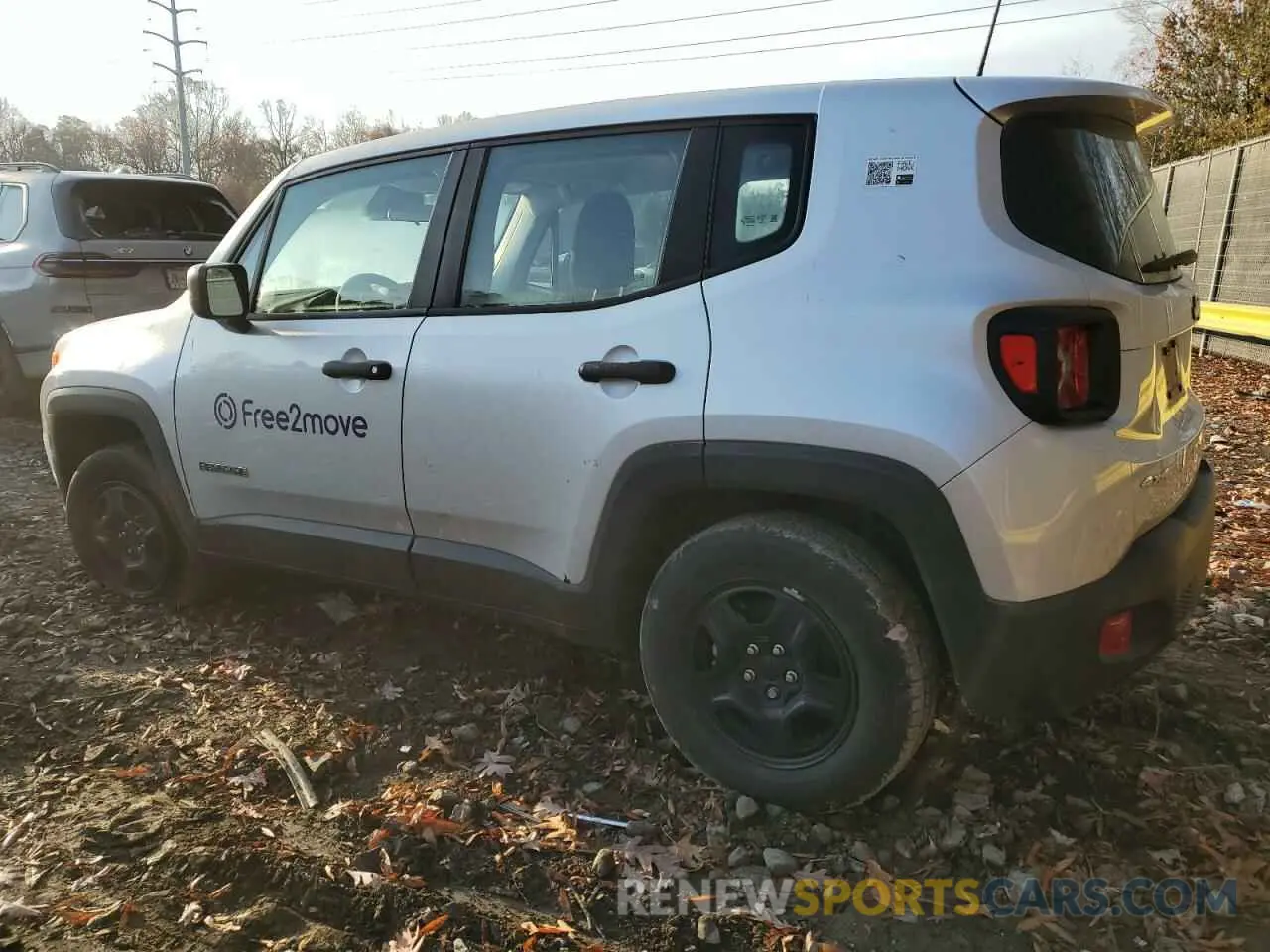 2 Photograph of a damaged car ZACNJDAB1MPN21350 JEEP RENEGADE 2021