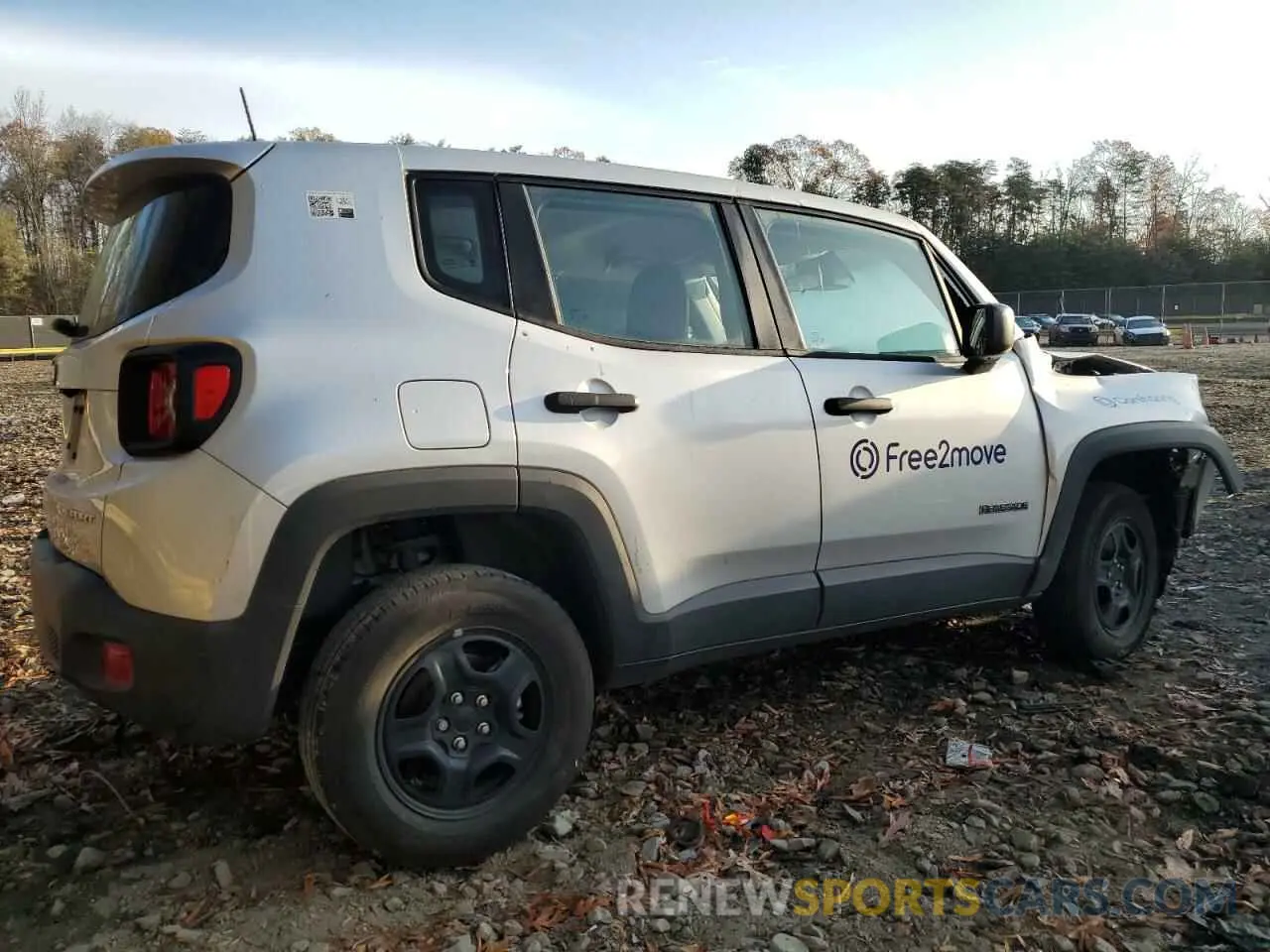 3 Photograph of a damaged car ZACNJDAB1MPN21350 JEEP RENEGADE 2021