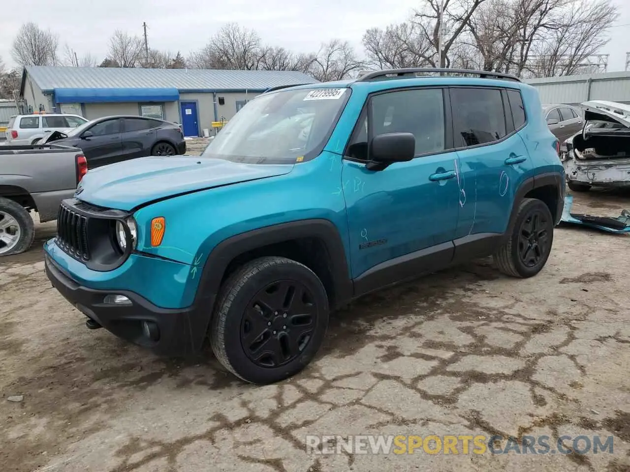 1 Photograph of a damaged car ZACNJDAB2MPM64575 JEEP RENEGADE 2021