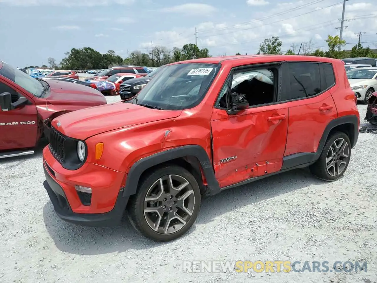 1 Photograph of a damaged car ZACNJDAB6MPM46550 JEEP RENEGADE 2021