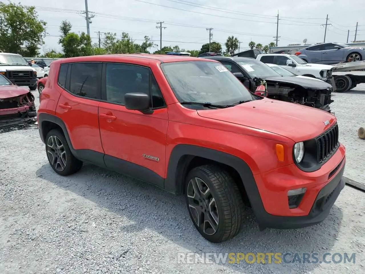 4 Photograph of a damaged car ZACNJDAB6MPM46550 JEEP RENEGADE 2021