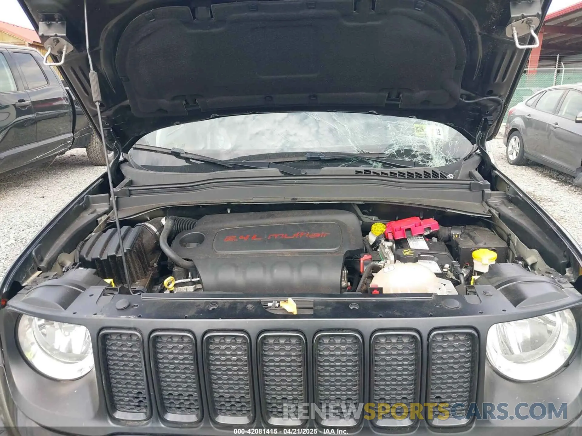 10 Photograph of a damaged car ZACNJDAB7MPM31877 JEEP RENEGADE 2021