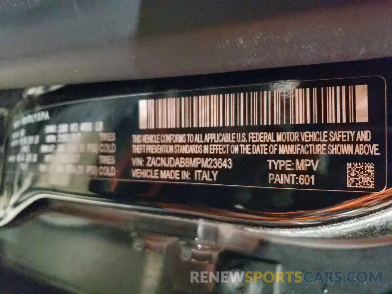 13 Photograph of a damaged car ZACNJDAB8MPM23643 JEEP RENEGADE 2021