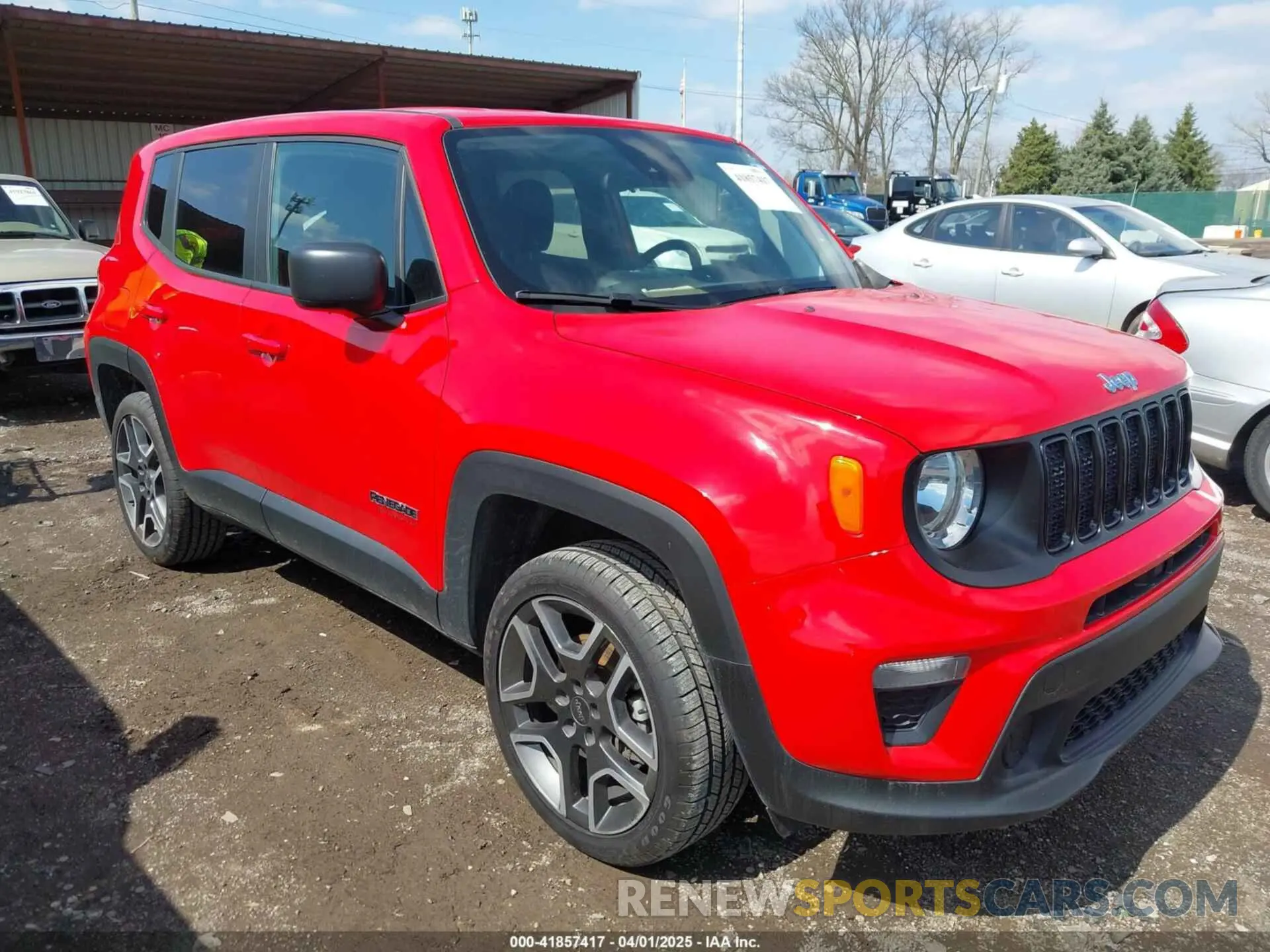 1 Photograph of a damaged car ZACNJDAB8MPM25697 JEEP RENEGADE 2021