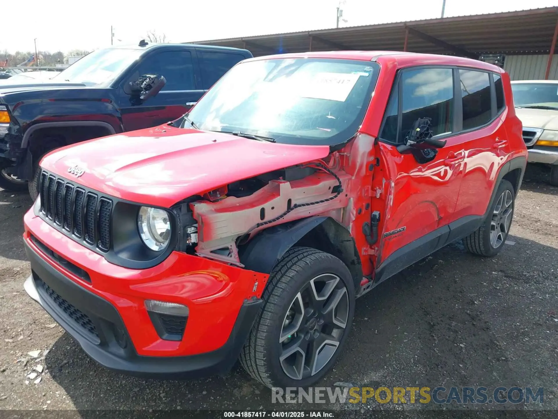 2 Photograph of a damaged car ZACNJDAB8MPM25697 JEEP RENEGADE 2021