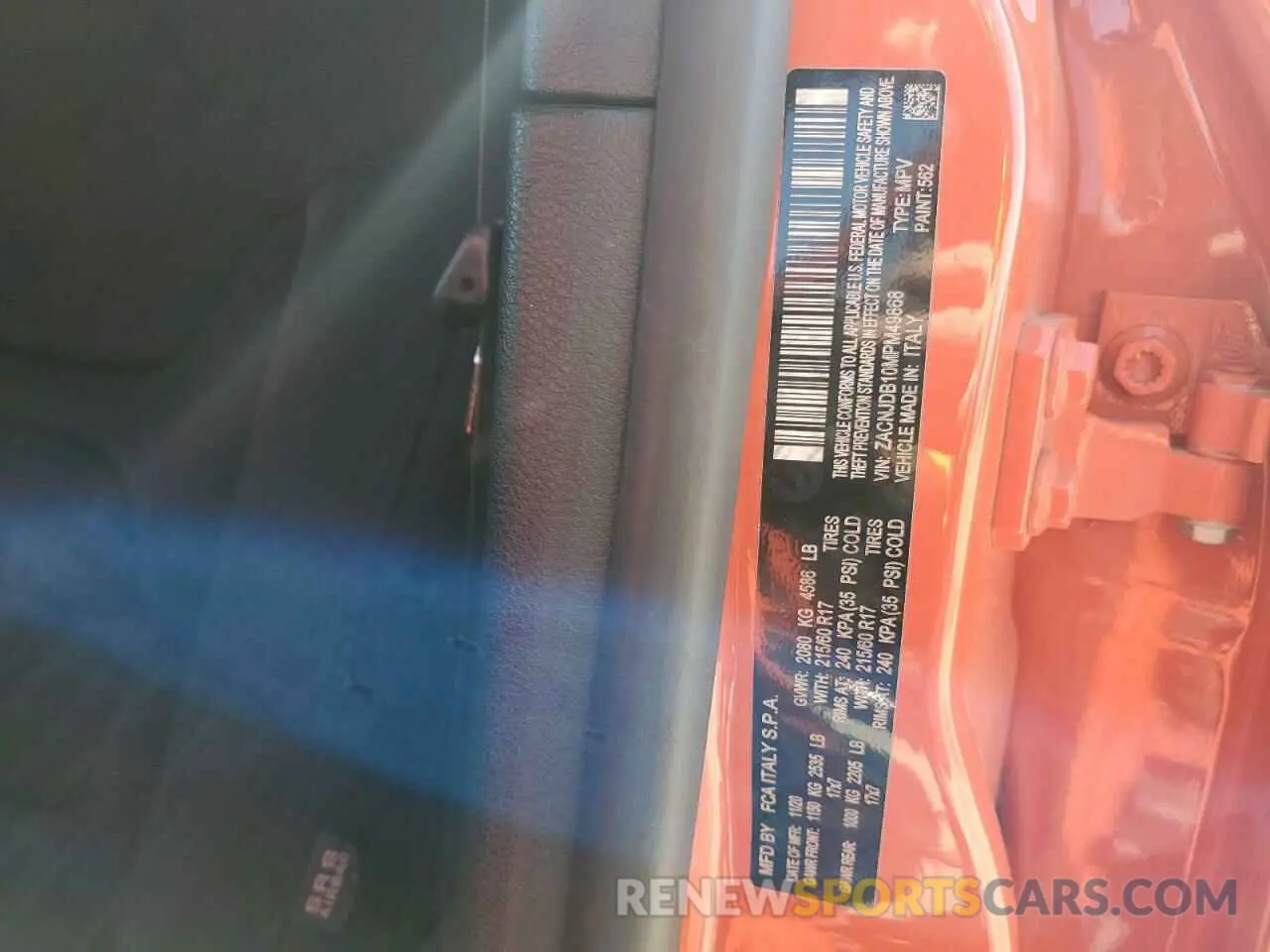 13 Photograph of a damaged car ZACNJDB10MPM49868 JEEP RENEGADE 2021