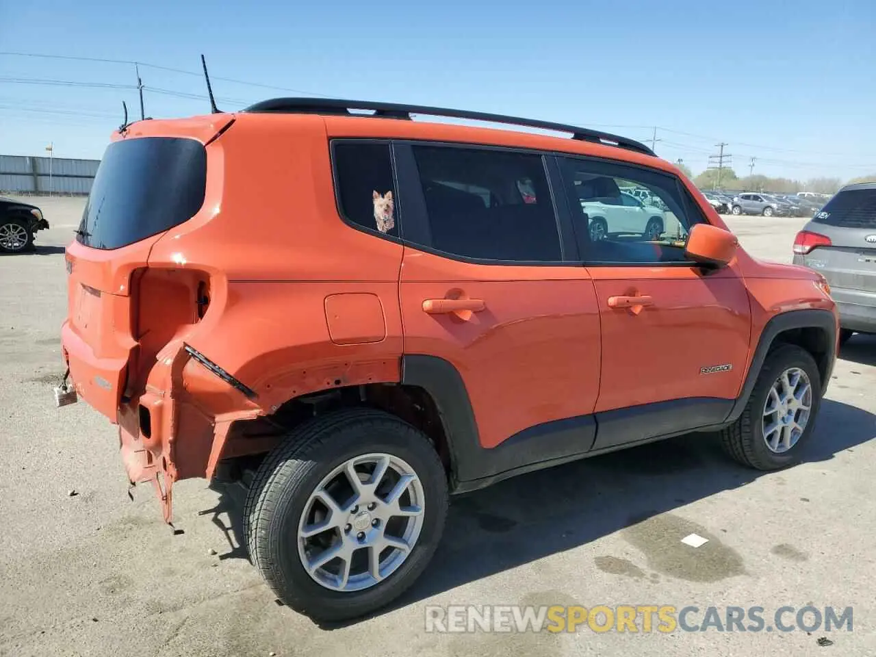 3 Photograph of a damaged car ZACNJDB10MPM49868 JEEP RENEGADE 2021