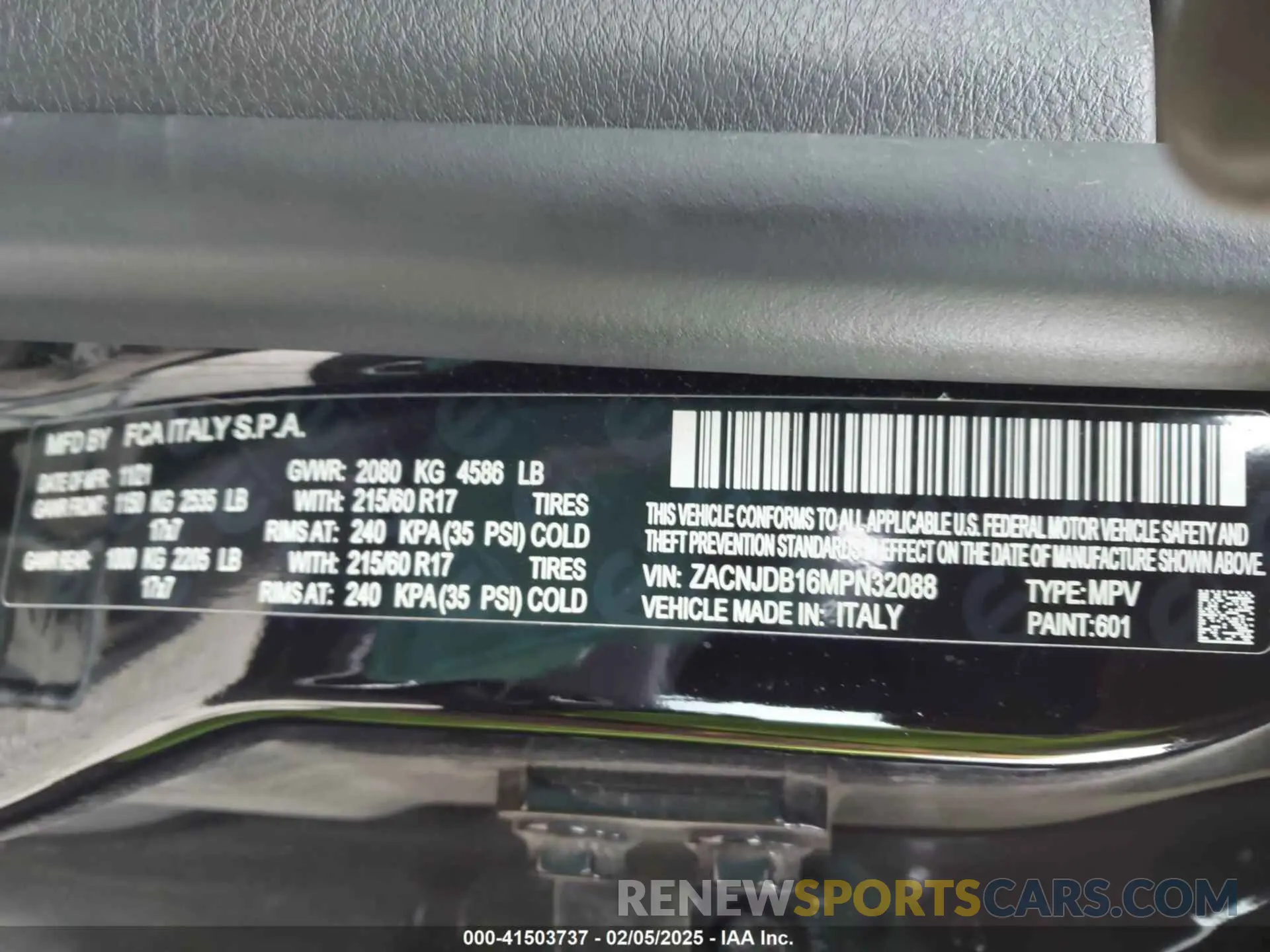 9 Photograph of a damaged car ZACNJDB16MPN32088 JEEP RENEGADE 2021