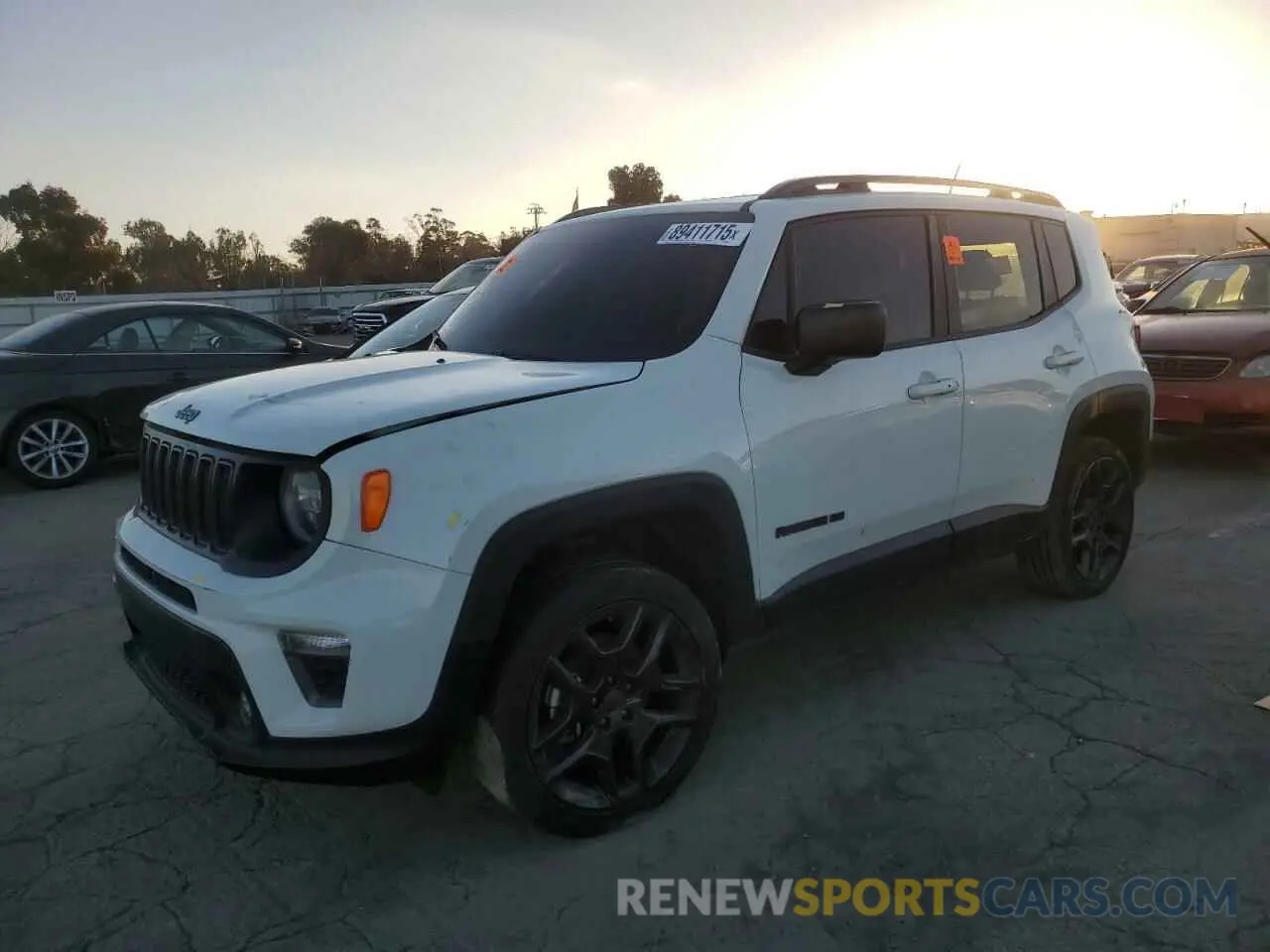 1 Photograph of a damaged car ZACNJDB18MPM62710 JEEP RENEGADE 2021