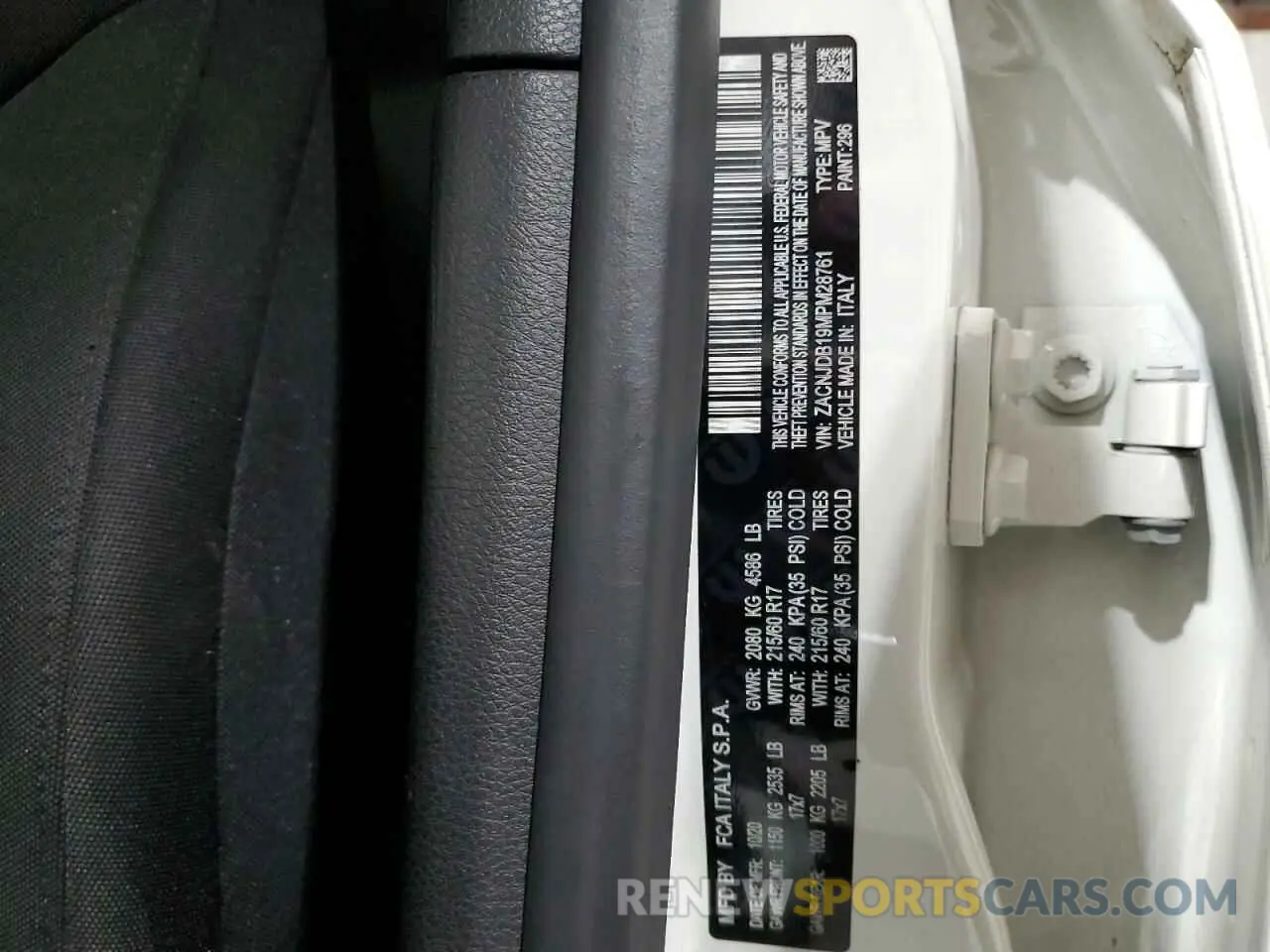 12 Photograph of a damaged car ZACNJDB19MPM28761 JEEP RENEGADE 2021