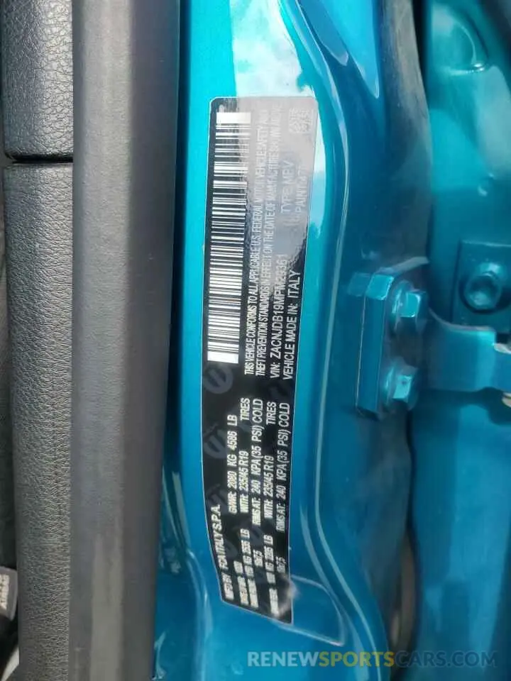 13 Photograph of a damaged car ZACNJDB19MPM29361 JEEP RENEGADE 2021
