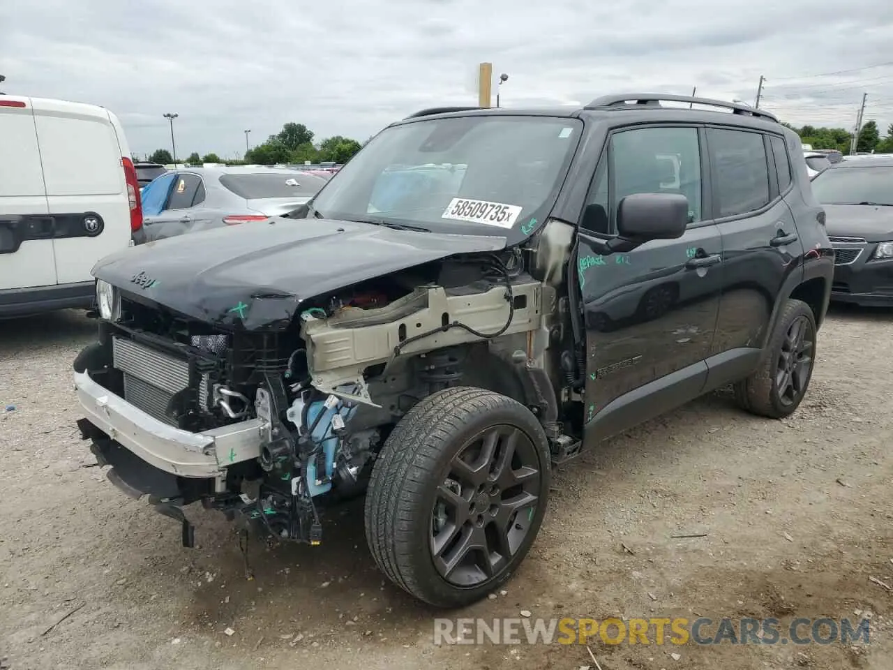 1 Photograph of a damaged car ZACNJDBB2MPM96425 JEEP RENEGADE 2021