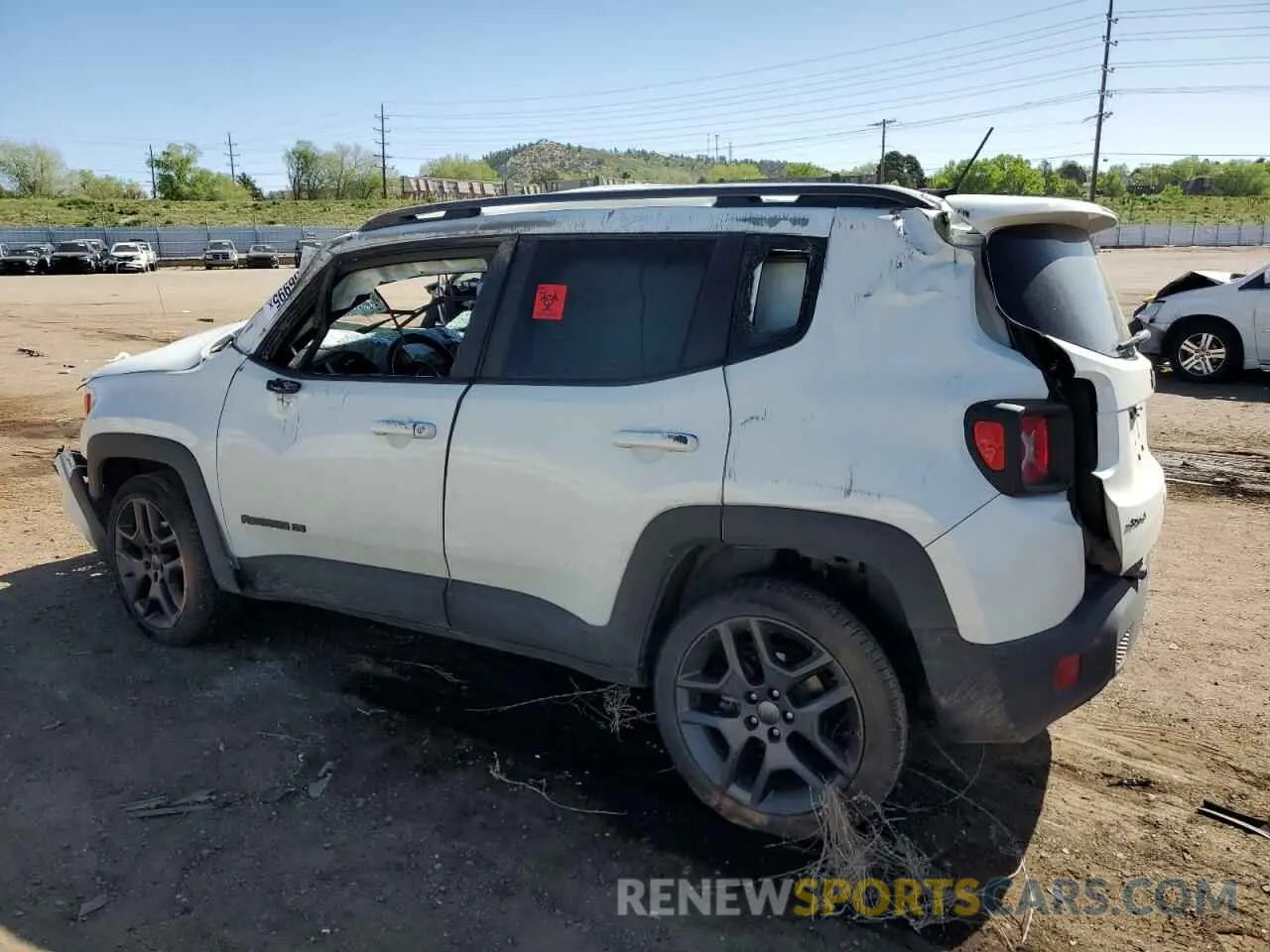 2 Photograph of a damaged car ZACNJDBB3MPM38405 JEEP RENEGADE 2021