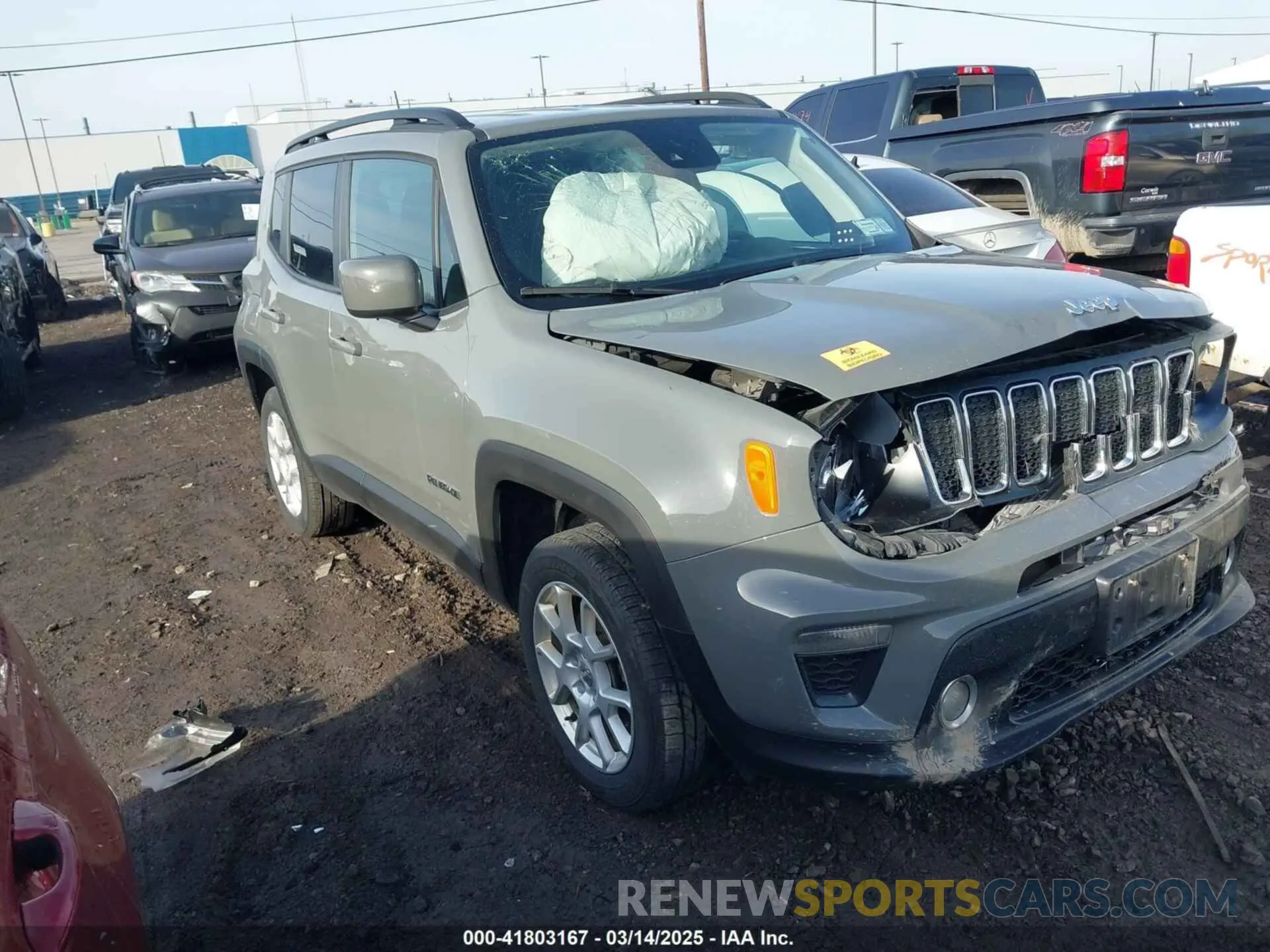 1 Photograph of a damaged car ZACNJDBB3MPN22076 JEEP RENEGADE 2021