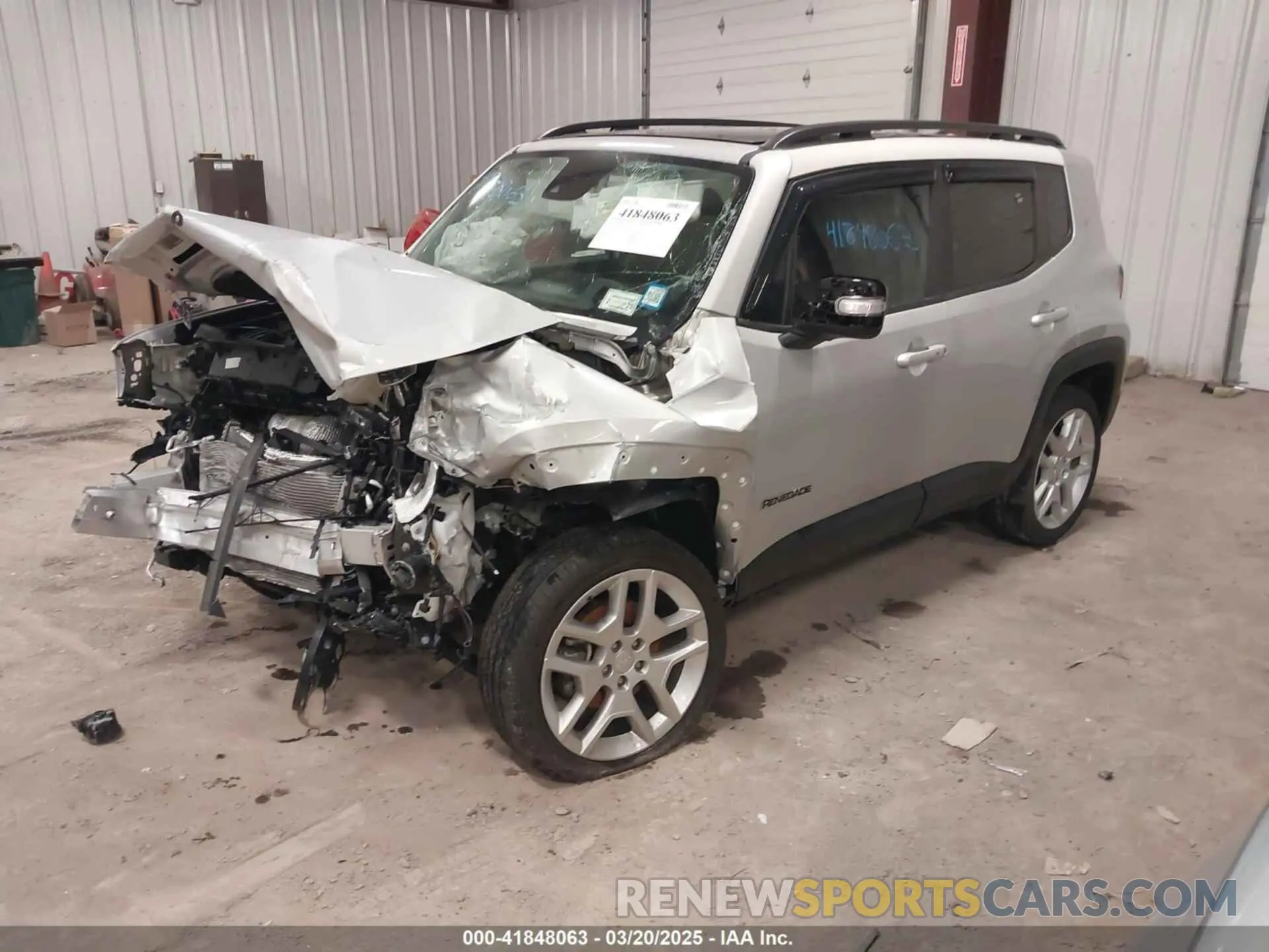 2 Photograph of a damaged car ZACNJDBB5MPM77688 JEEP RENEGADE 2021