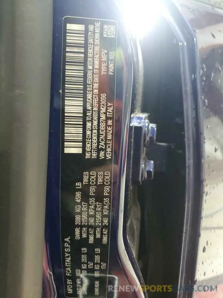 13 Photograph of a damaged car ZACNJDBB7MPM23096 JEEP RENEGADE 2021