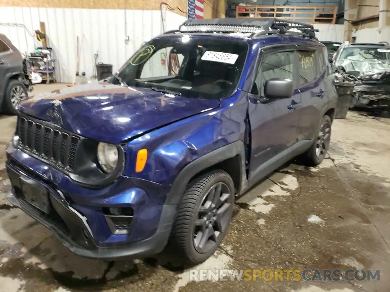 1 Photograph of a damaged car ZACNJDBB7MPM48418 JEEP RENEGADE 2021