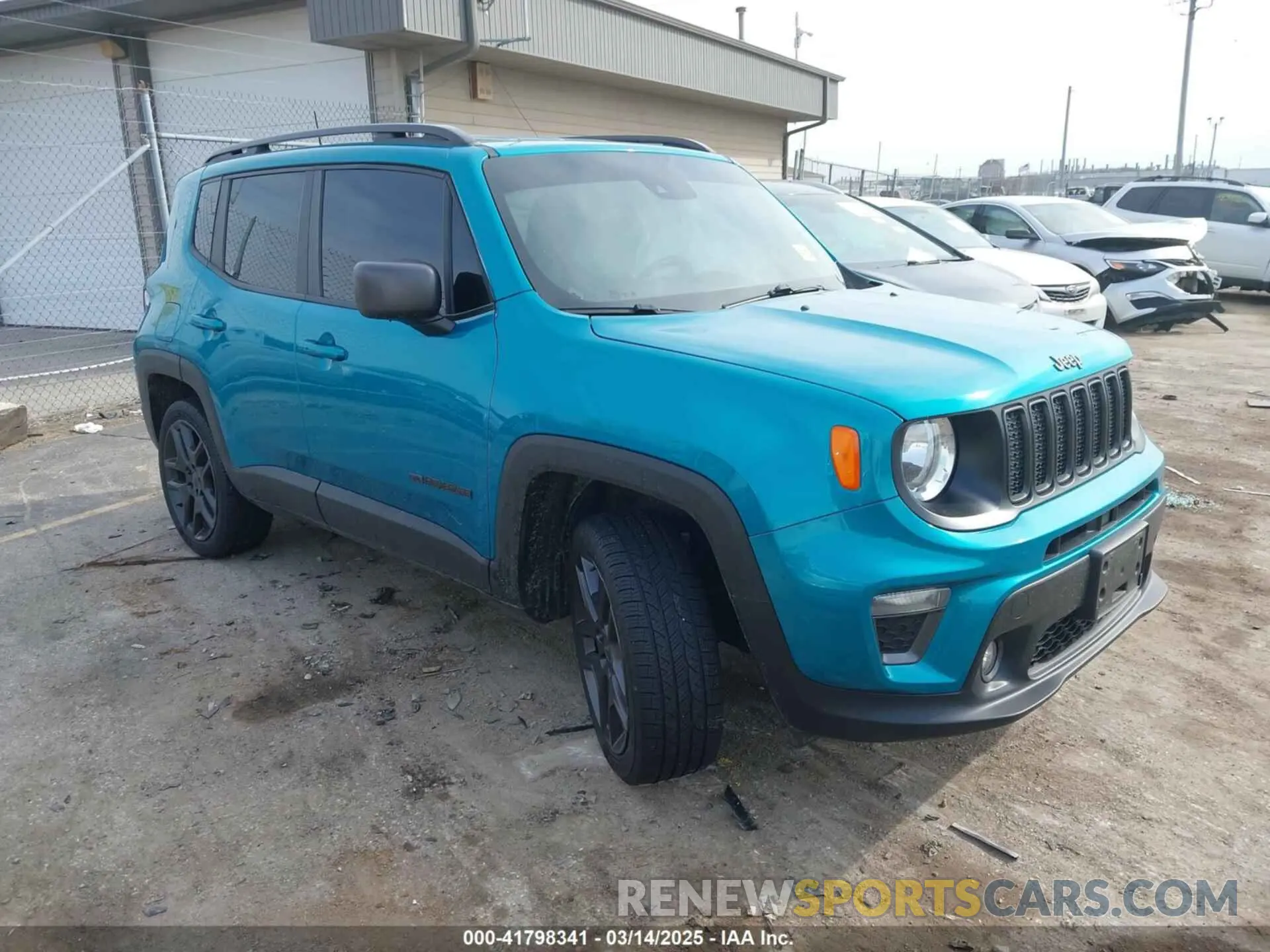 1 Photograph of a damaged car ZACNJDBB7MPN33405 JEEP RENEGADE 2021